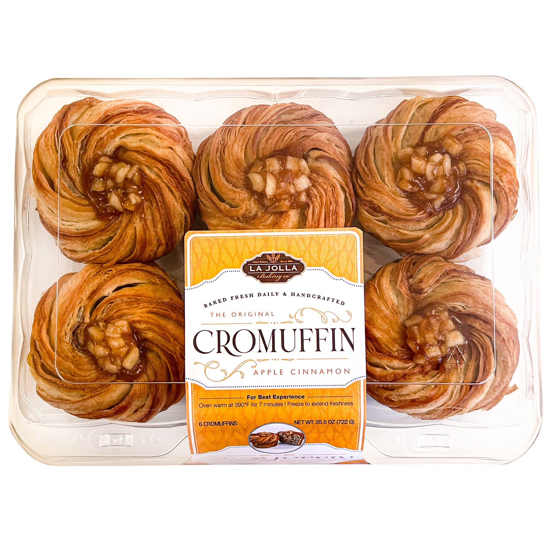 LA JOLLA BAKING CROMUFFIN APPLE CINN 6 COUNT 25.5 OZ - Image 1