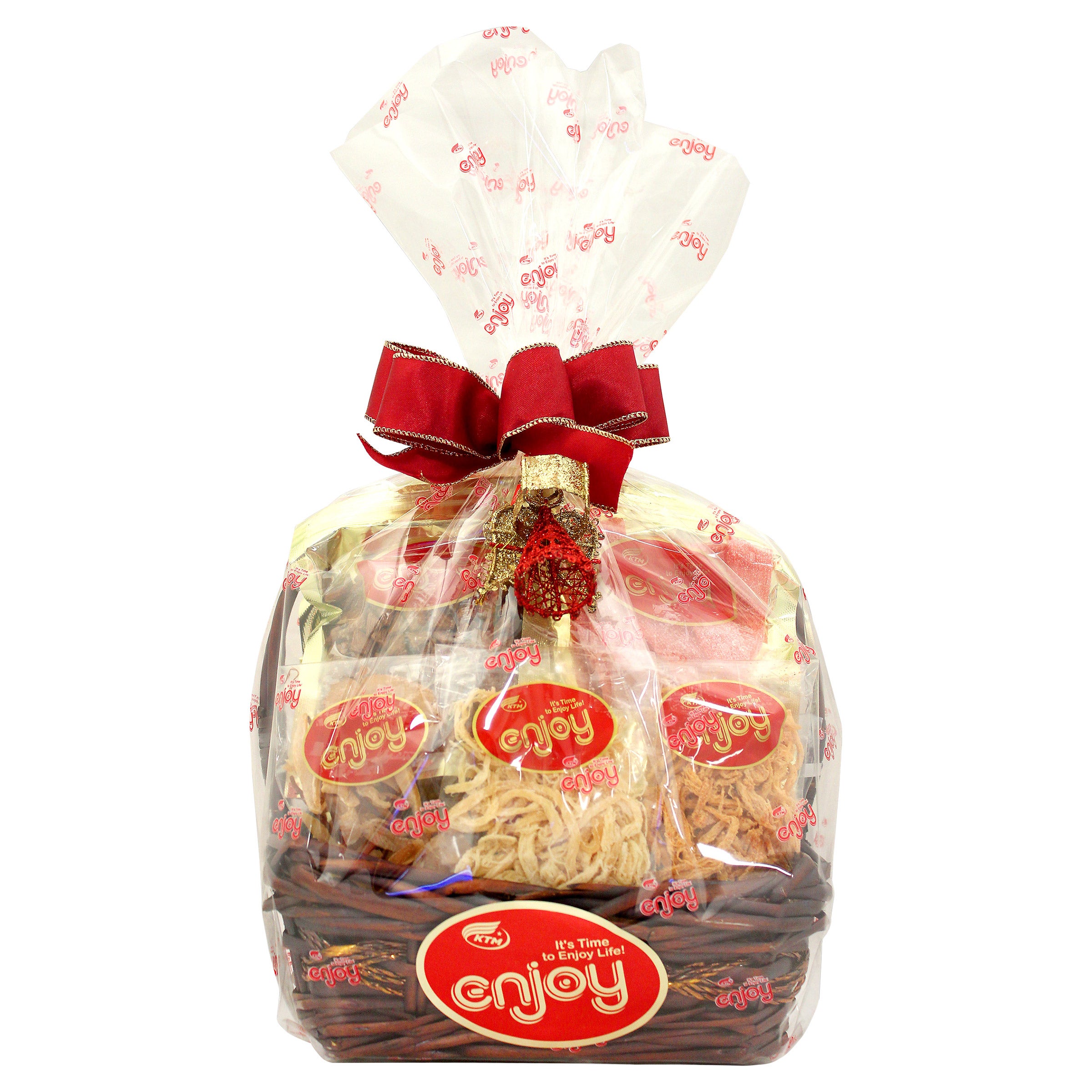 KTM/ENJOY LOCAL SNACKS SMALL GIFTBASKET NET WT 34 OZ