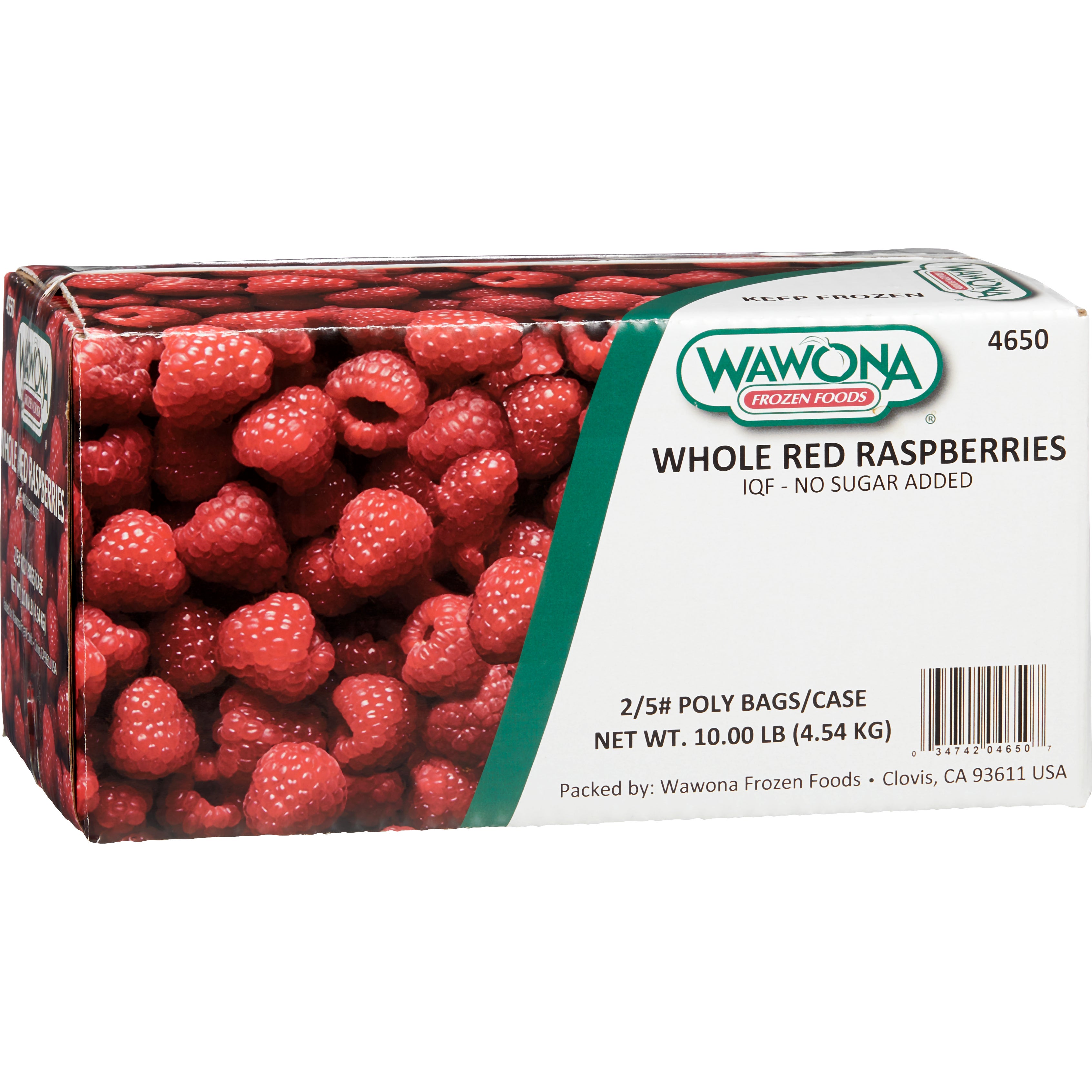 WAWONA RASPBERRIES 2/5 LB CASE