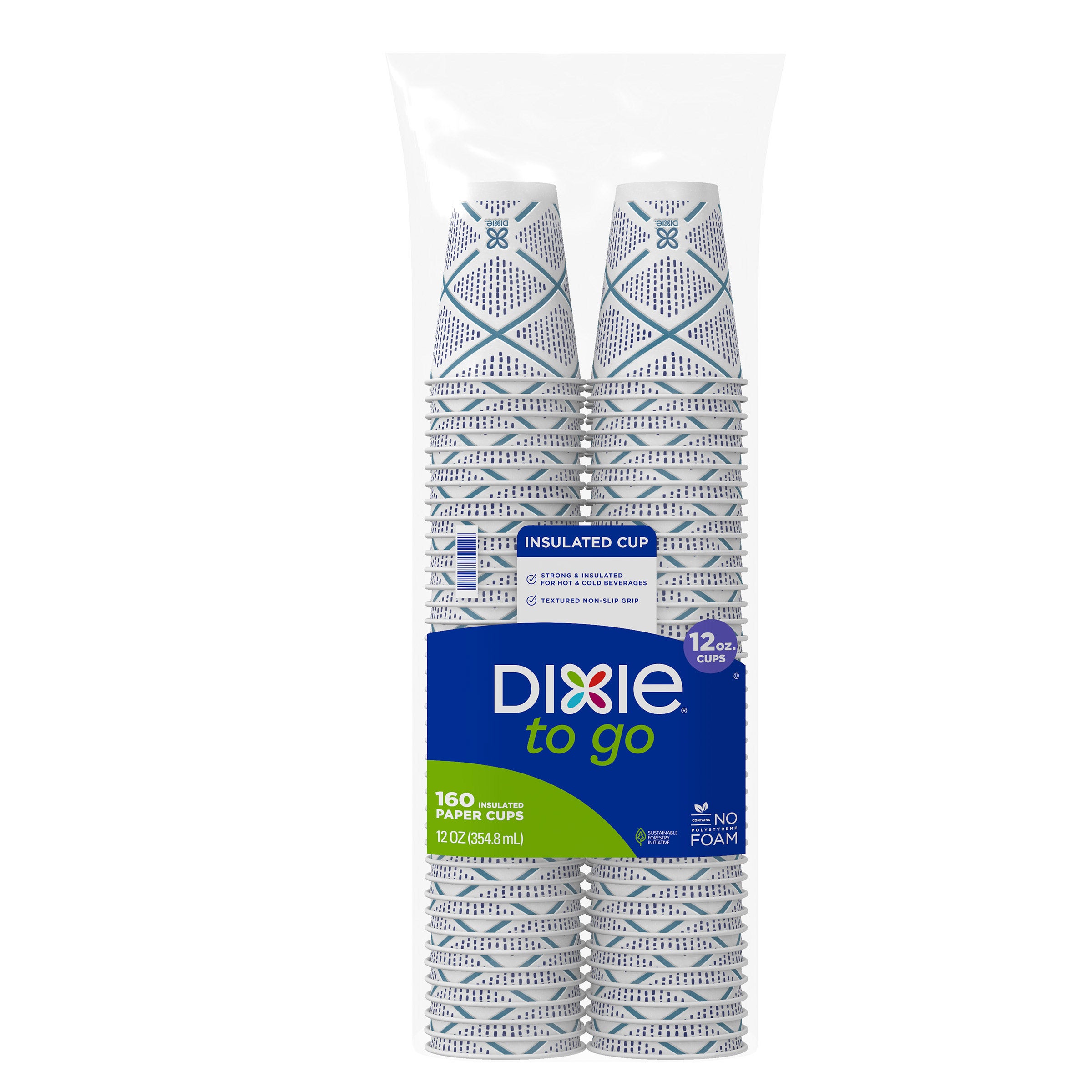 DIXIE TO GO 12 OUNCE HOT CUP 160 COUNT