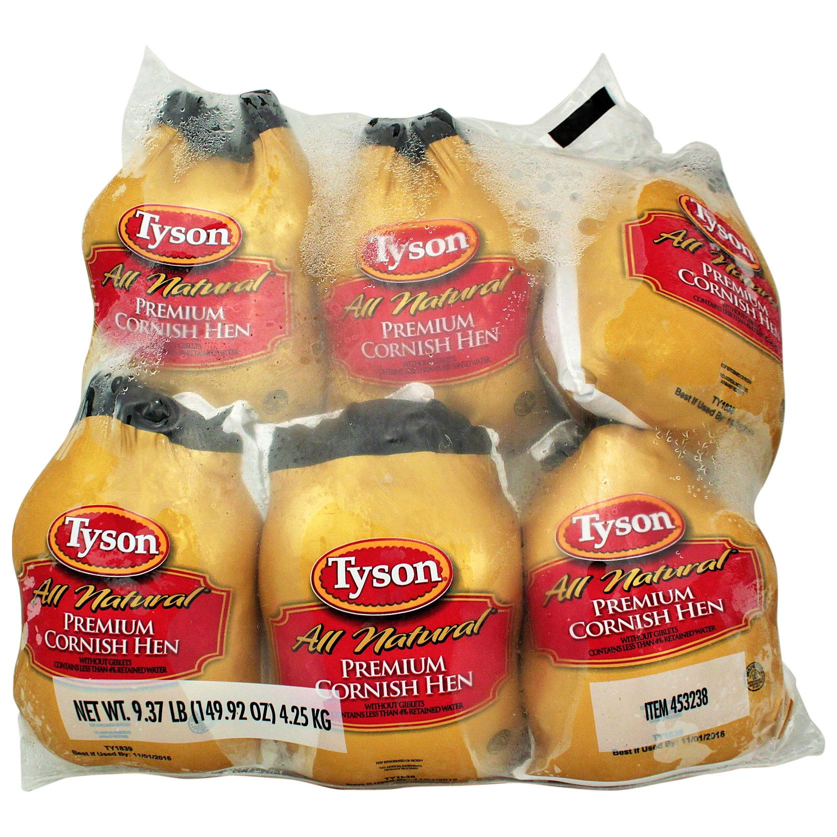 TYSON ANTIBIOTIC FREE CORNISH GAME HENS 6 PK