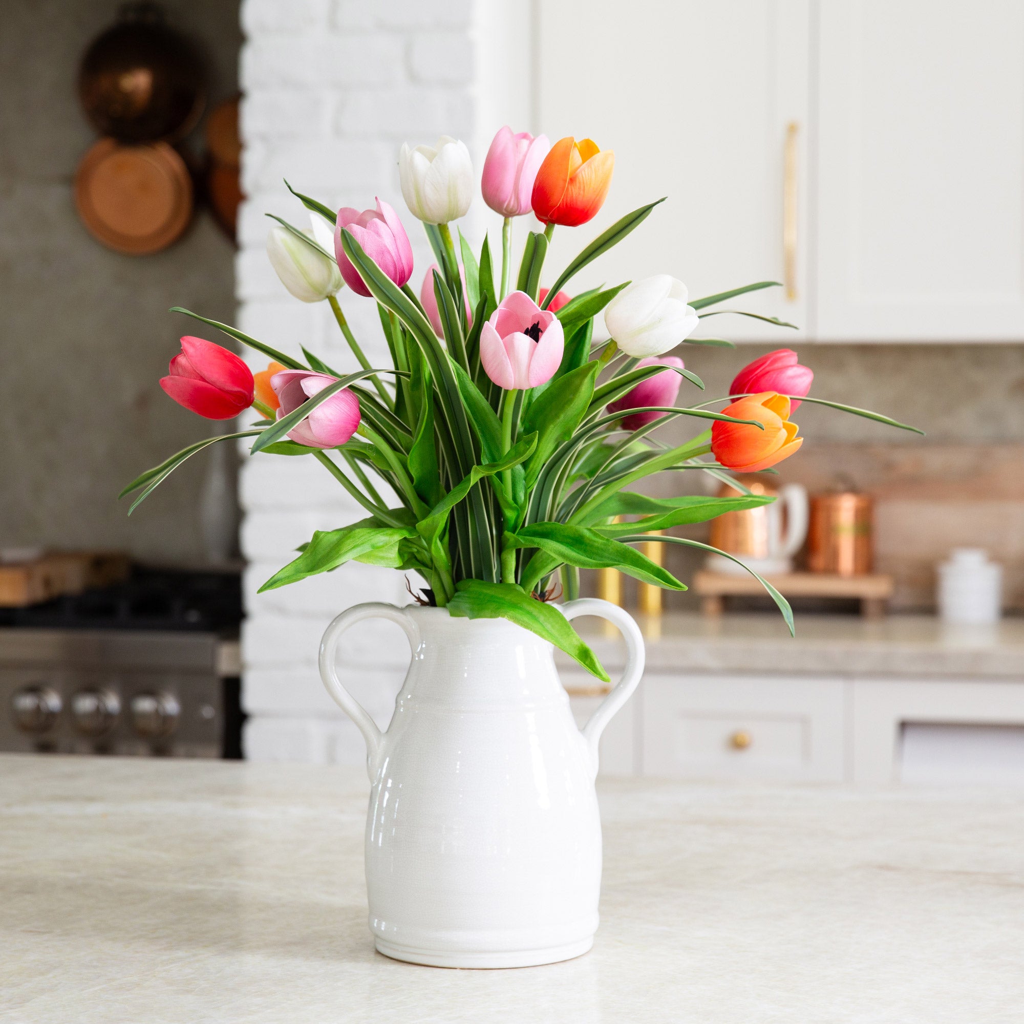 NEARLY NATURAL FAUX 23¨ TULIP ARRANGEMENT