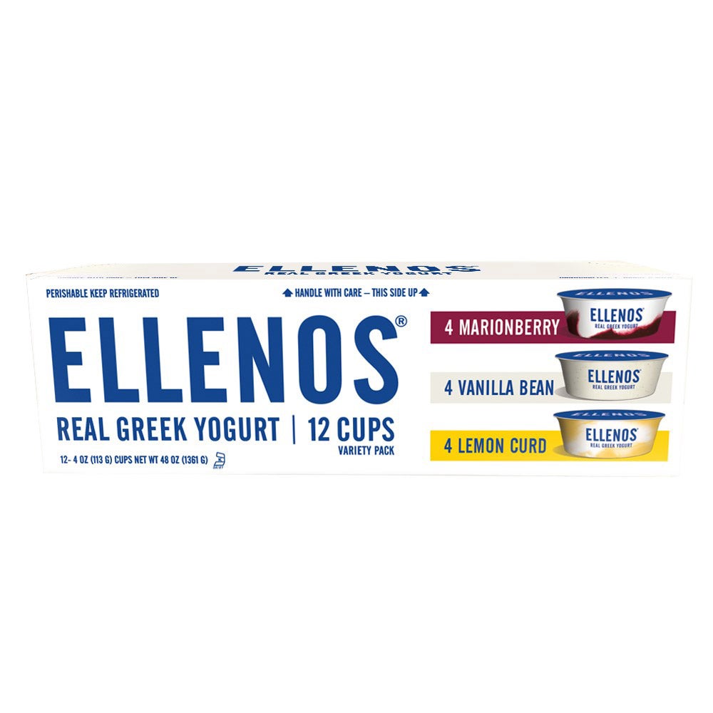 ELLENOS GREEK YOGURT VARIETY PACK 12/4 OZ