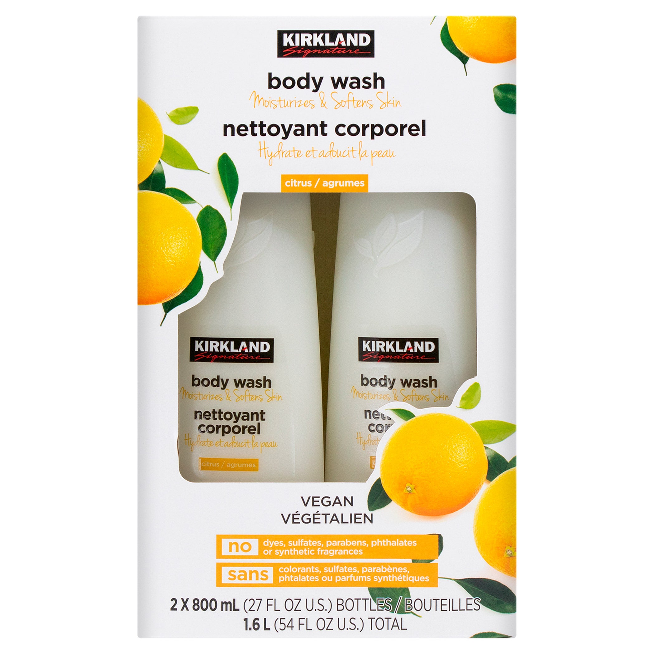 KIRKLAND SIGNATURE NATURAL CITRUS BODY WASH 2-PACK - Image 1