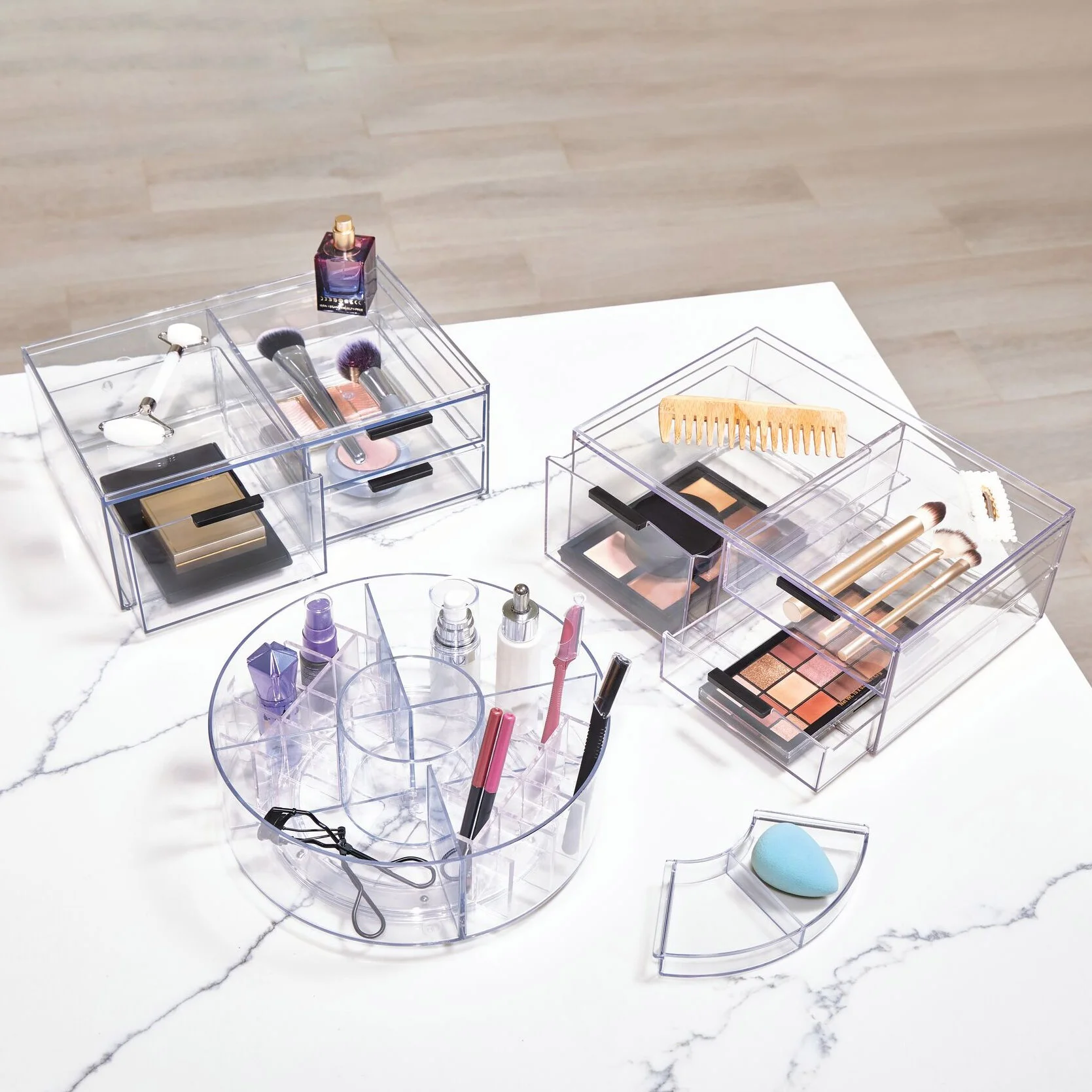 IDESIGN COSMETIC ORGANIZER 3PC SET - Image 1