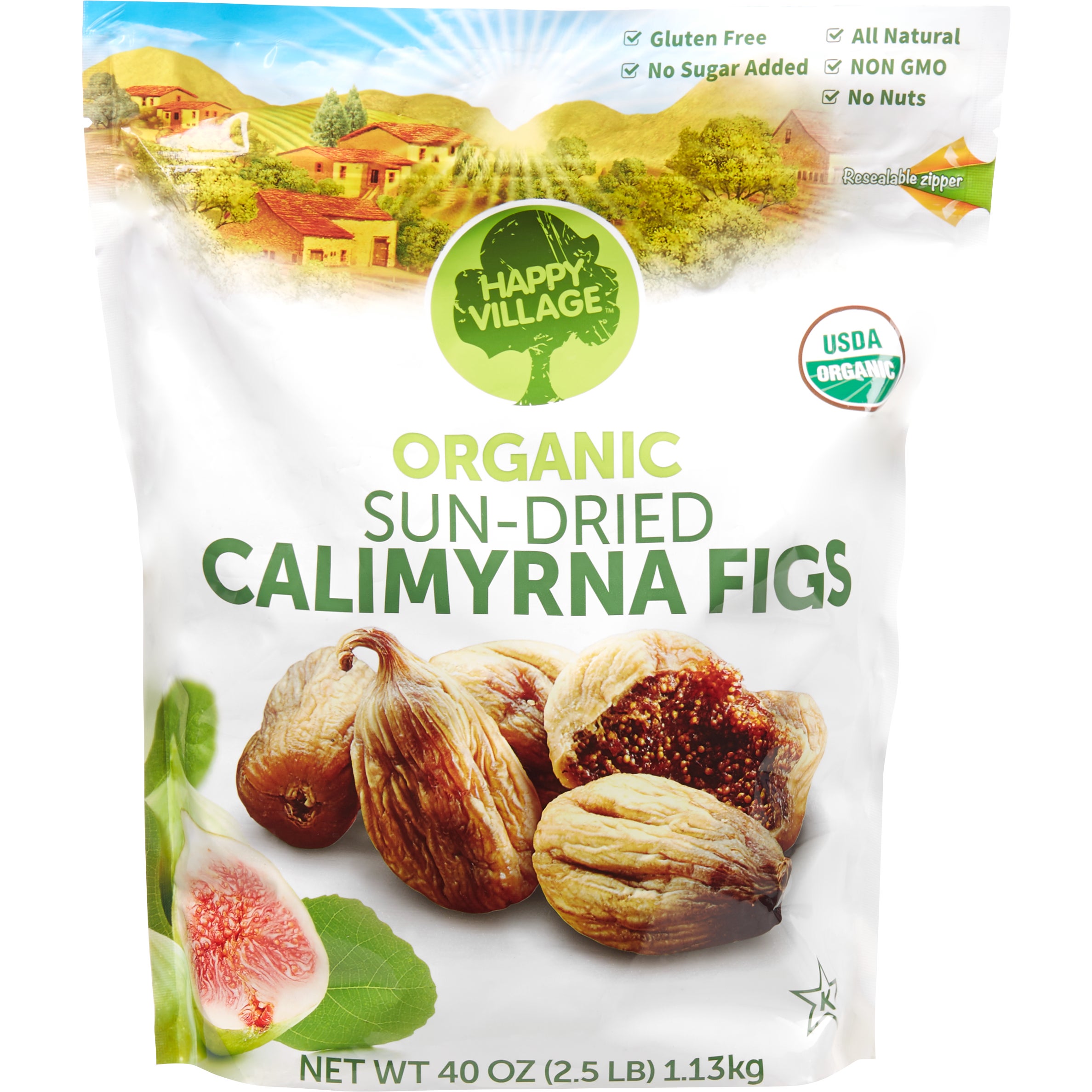 HAPPY VILLAGE ORGANIC SMYRNA FIGS 40 OZ - Image 1