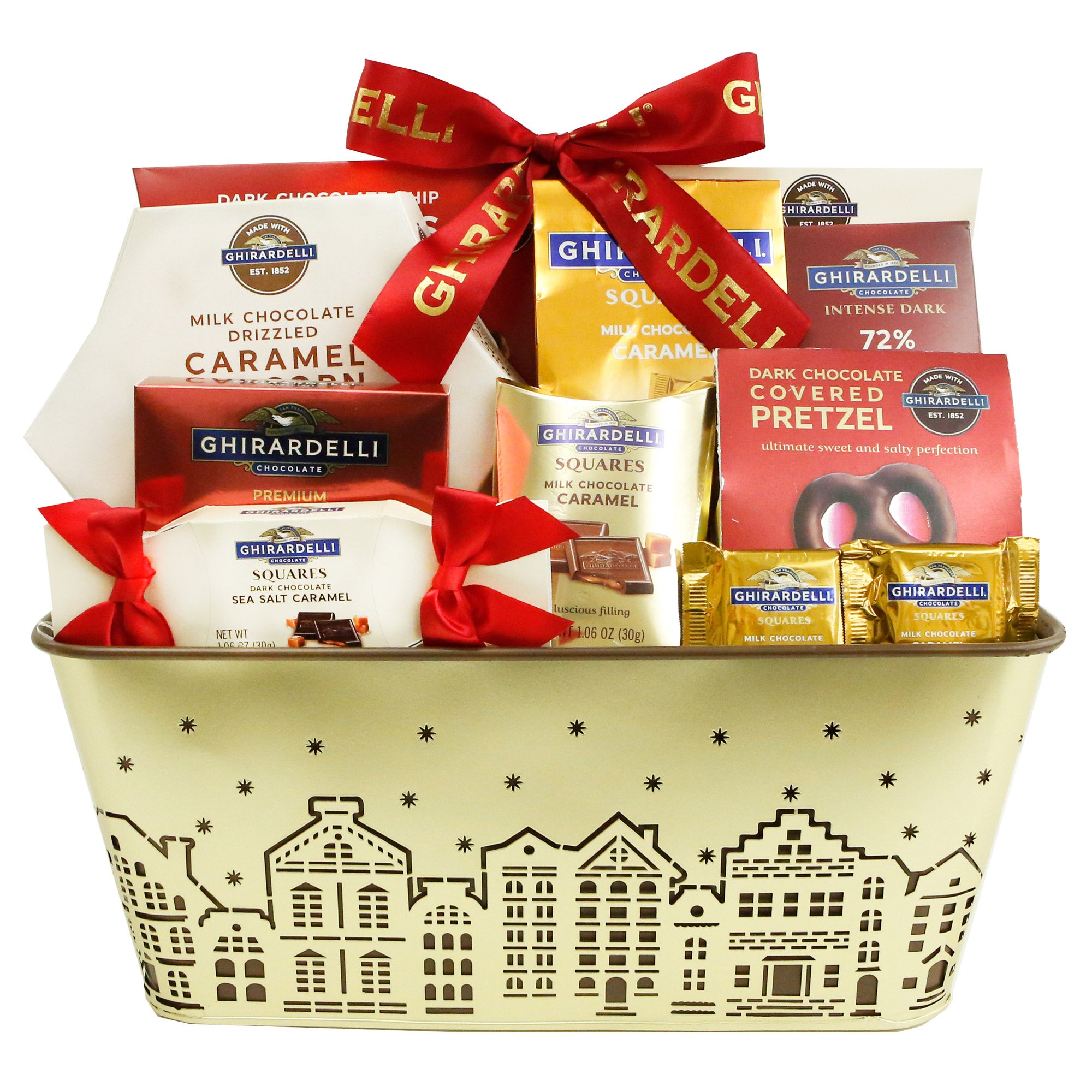 GHIRARDELLI LANDSCAPE GIFT BASKET 18.27 OUNCES - Image 1