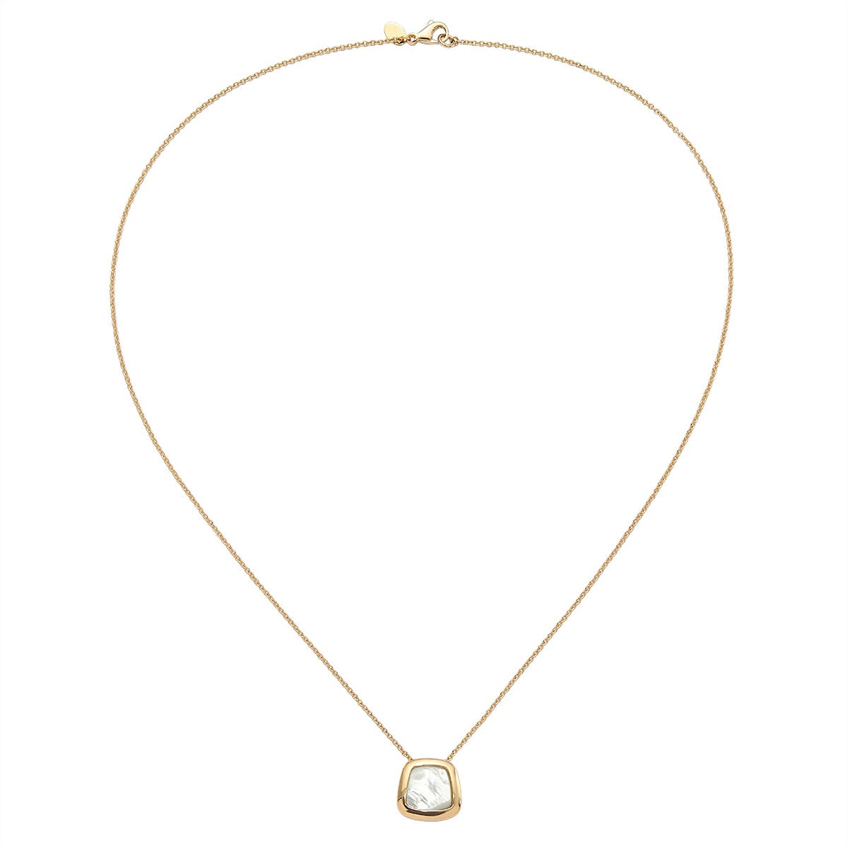 14KT YELLOW GOLD MOTHER OF PEARL 18¨ NECKLACE