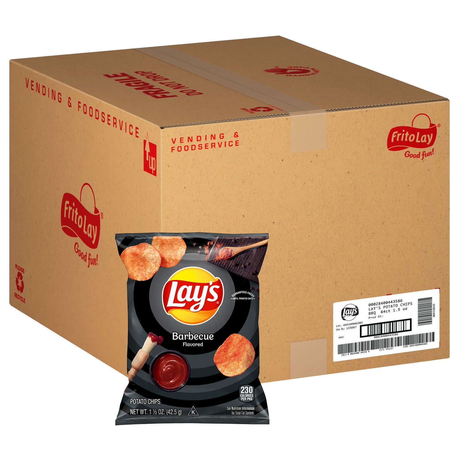 LAY'S BARBECUE CHIPS 64 CT / 1.5 OZ - Image 1