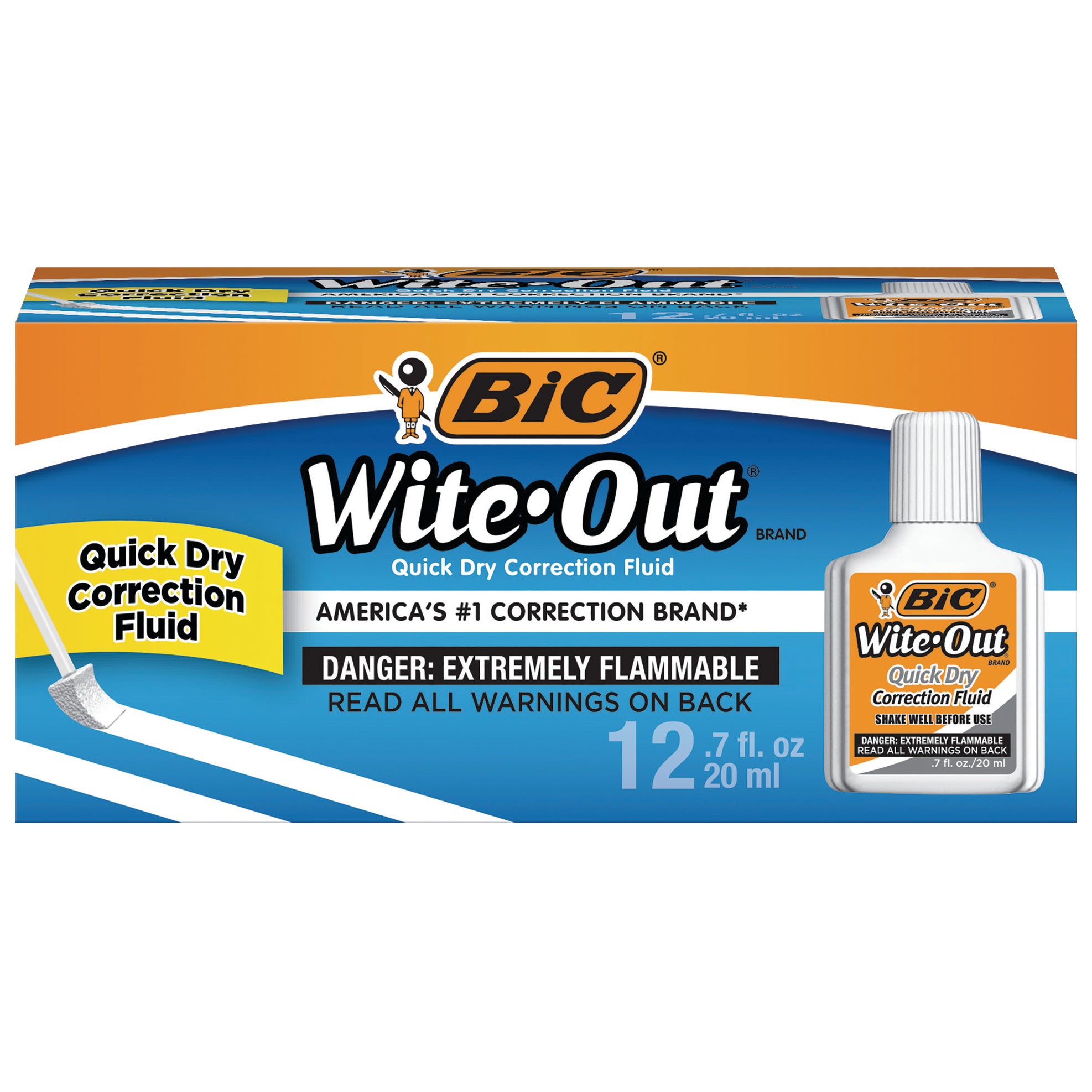 BIC CORRECTION FLUID 24 PK BICWOFQD12WEKT - Image 1