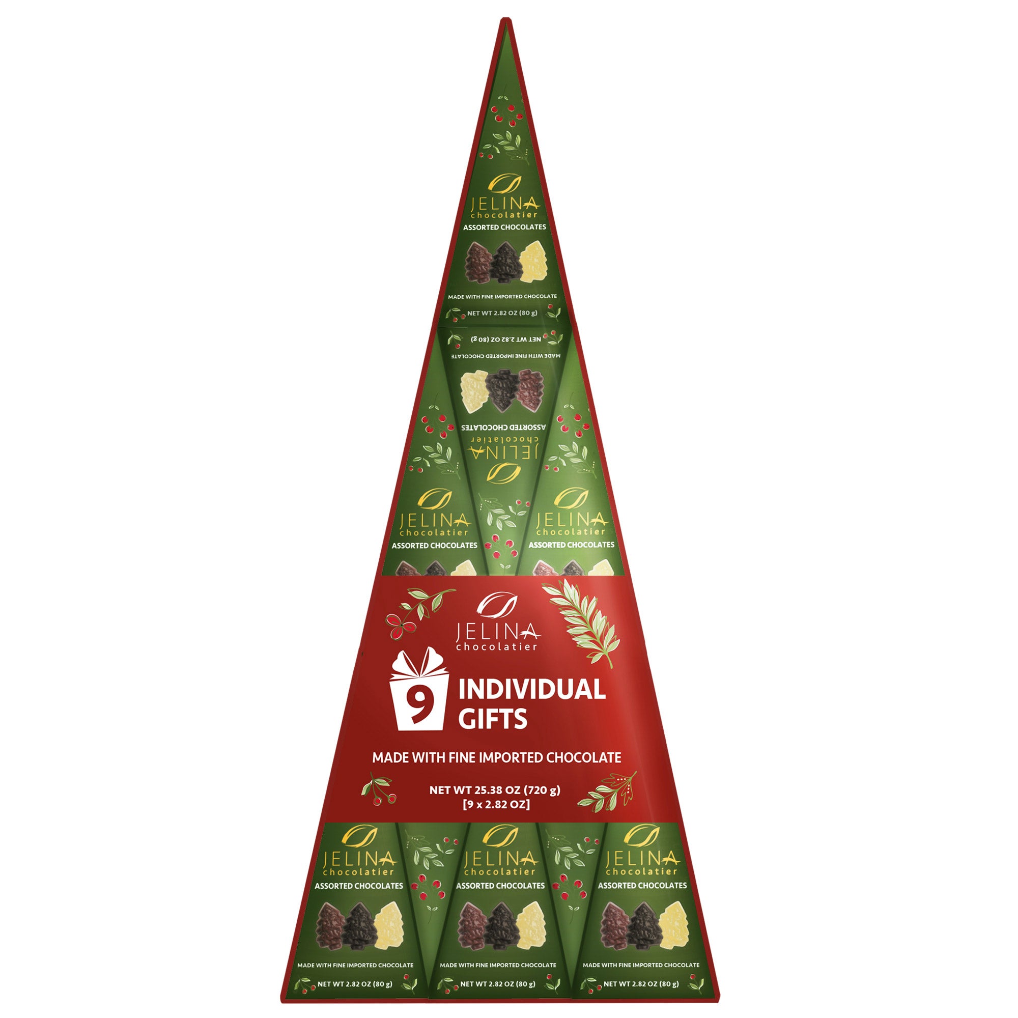 JELINA CHOCOLATIER CHOCOLATE TREES BOX 9 PACK 30 OUNCES - Image 1