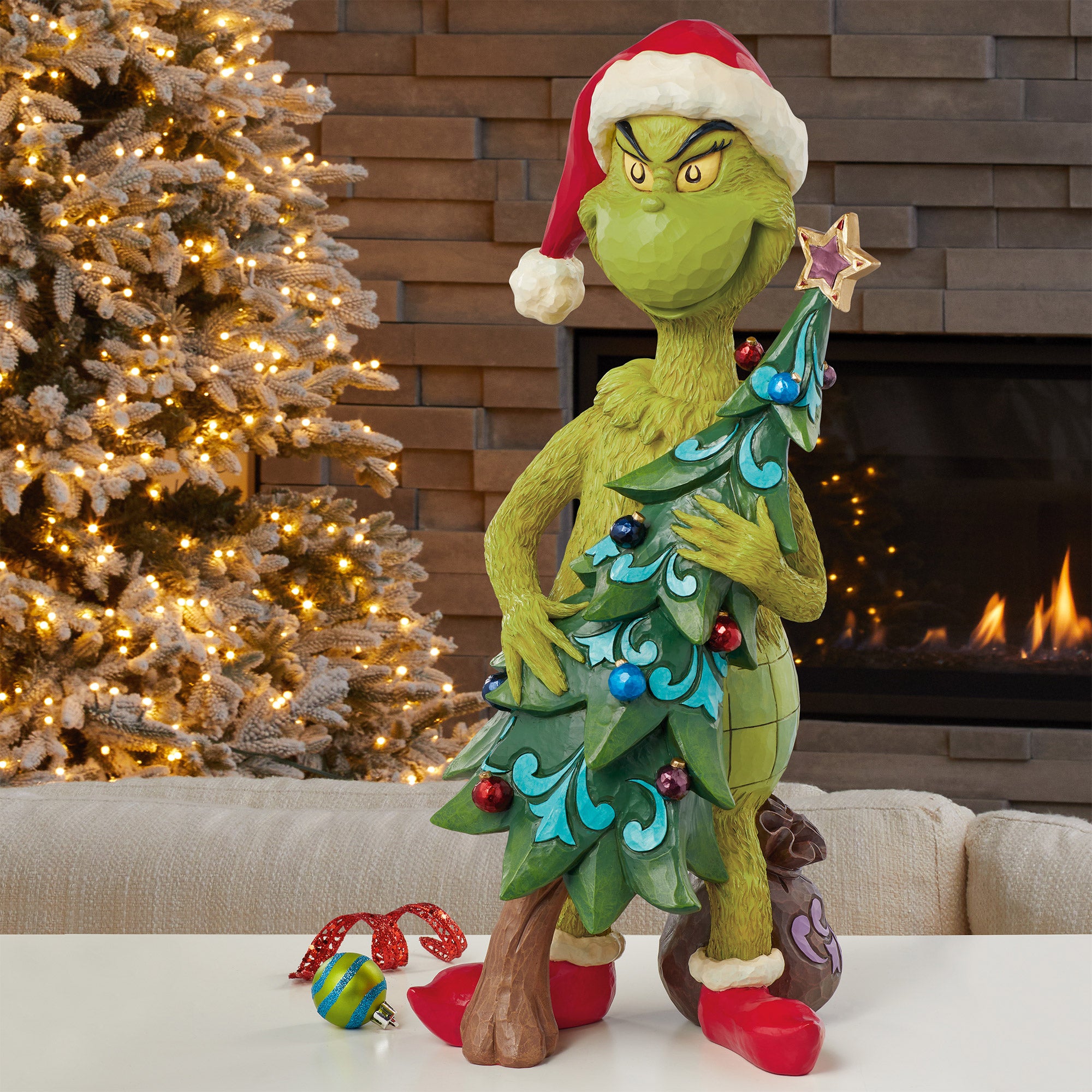 GRINCH STEALING TREE STATUE BY JIM SHORE - Image 1