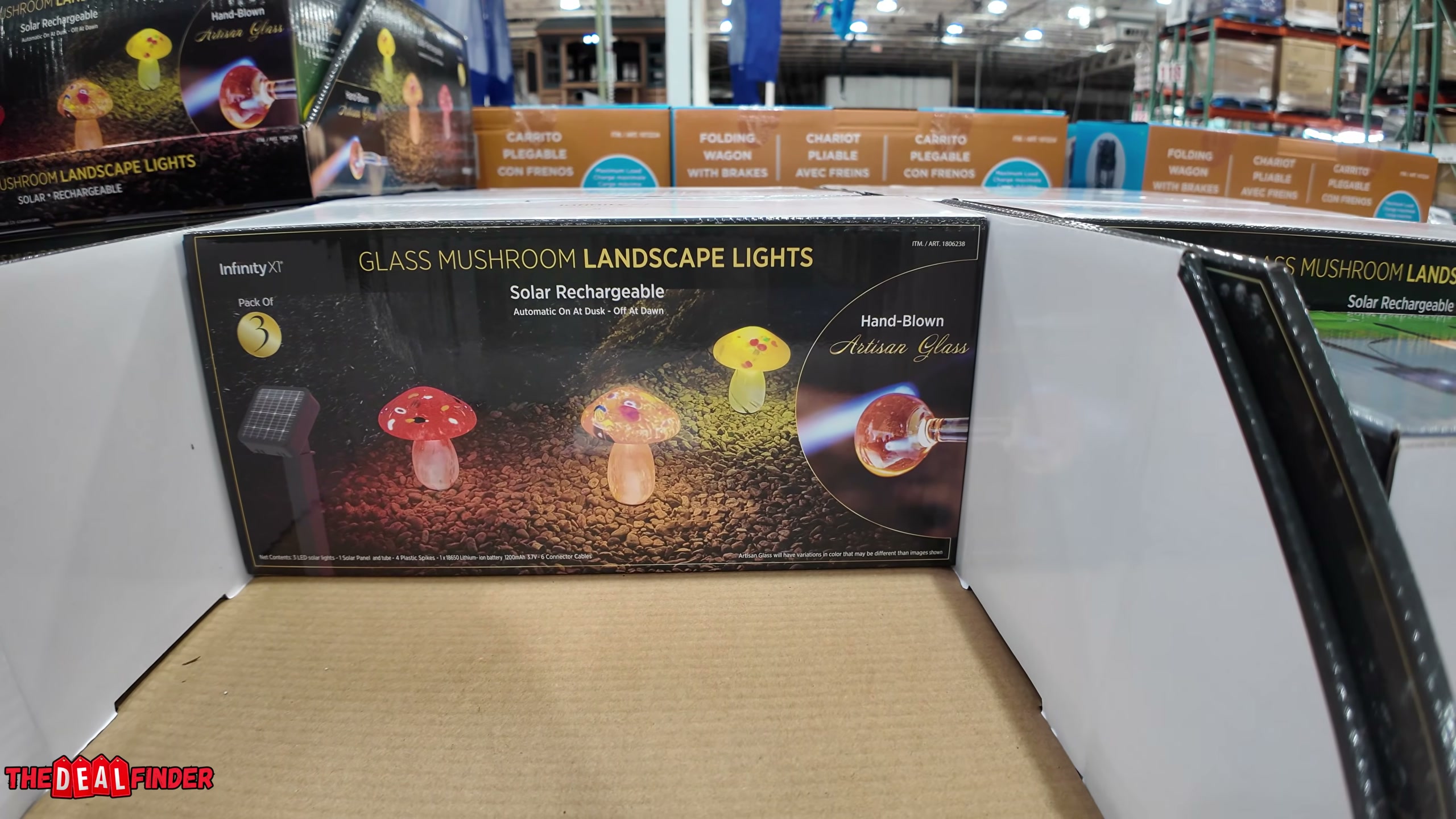 Infinity X1 Solar Glass Mushroom Lights 3-Pack (#1806238) - $9.99