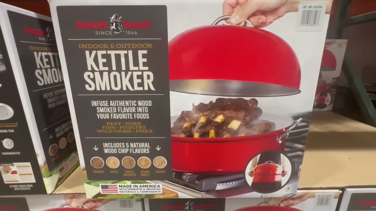 kettle smoker indoor outdoor cooker Nordic Ware Stovetop Smoker, Full Size, Red : Grocery & Gourmet Food water pan Nordic Ware Stovetop 365 Indoor/Outdoor