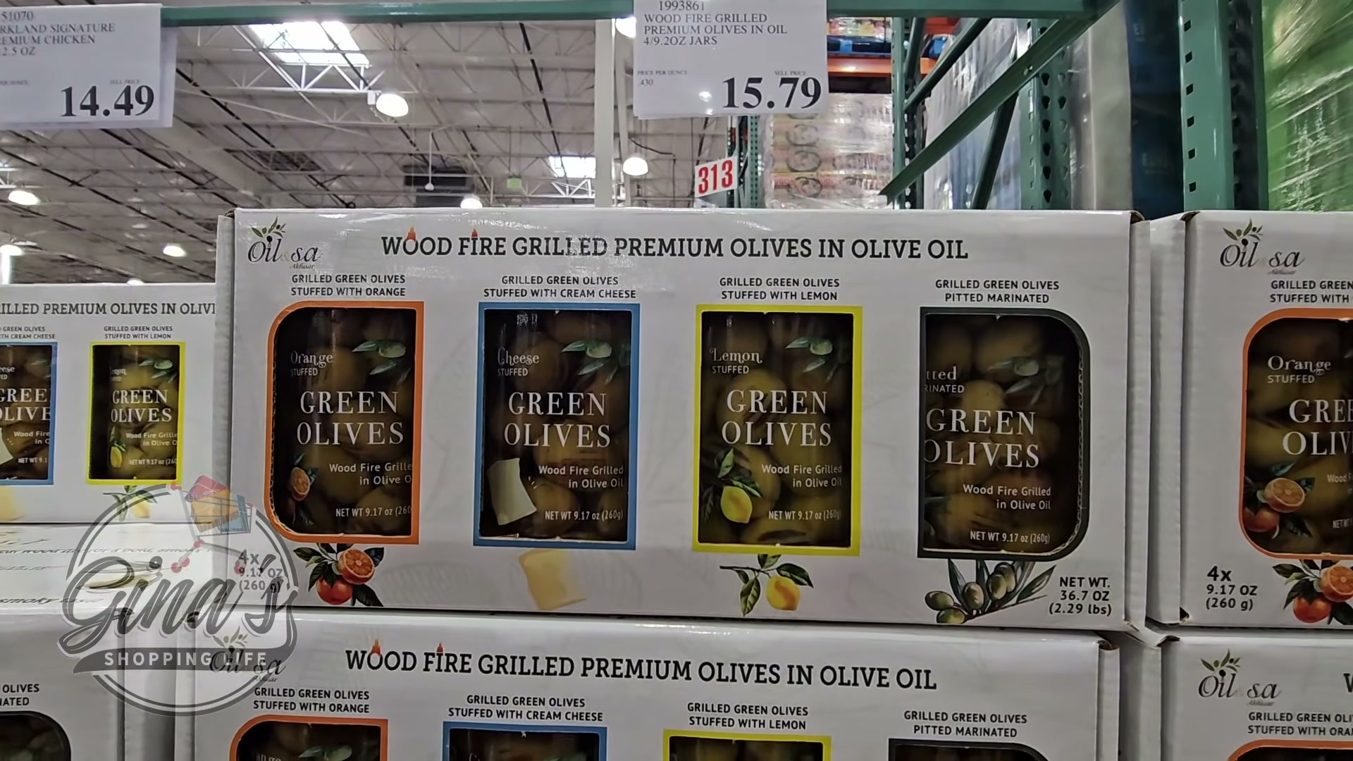 Oil & Sa Wood Fire Grilled Premium Olives in Oil, 4/9.2 oz Jars