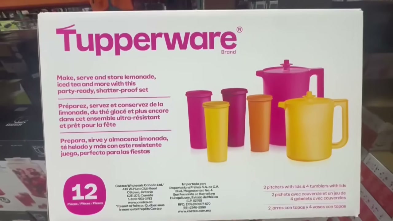 Tupperware Heritage 2-Pitchers & 4-Tumblers with Lids (#2006538