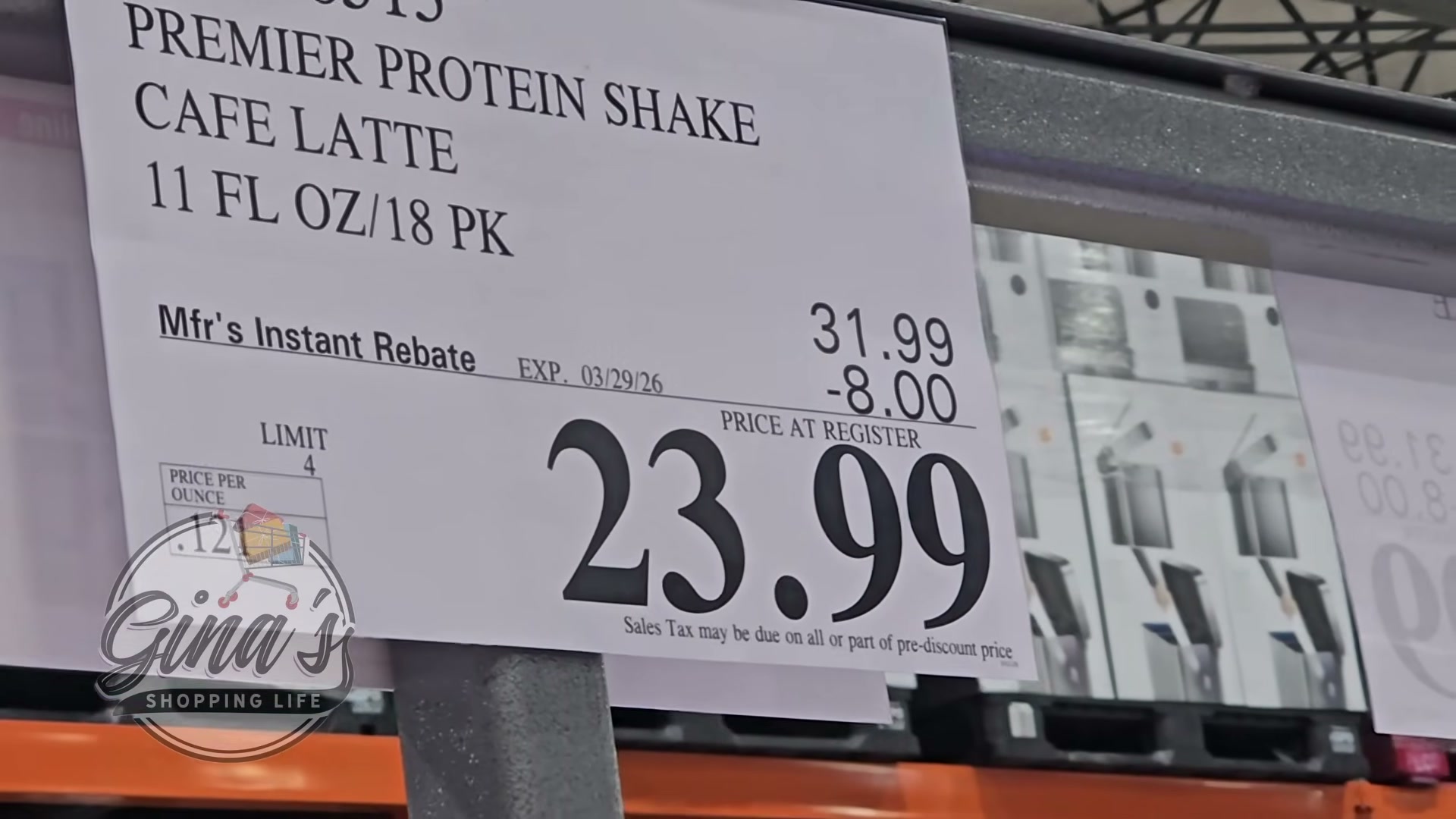 Premier Protein Café Latte Shakes 18/11 oz (#1336513) - $23.97