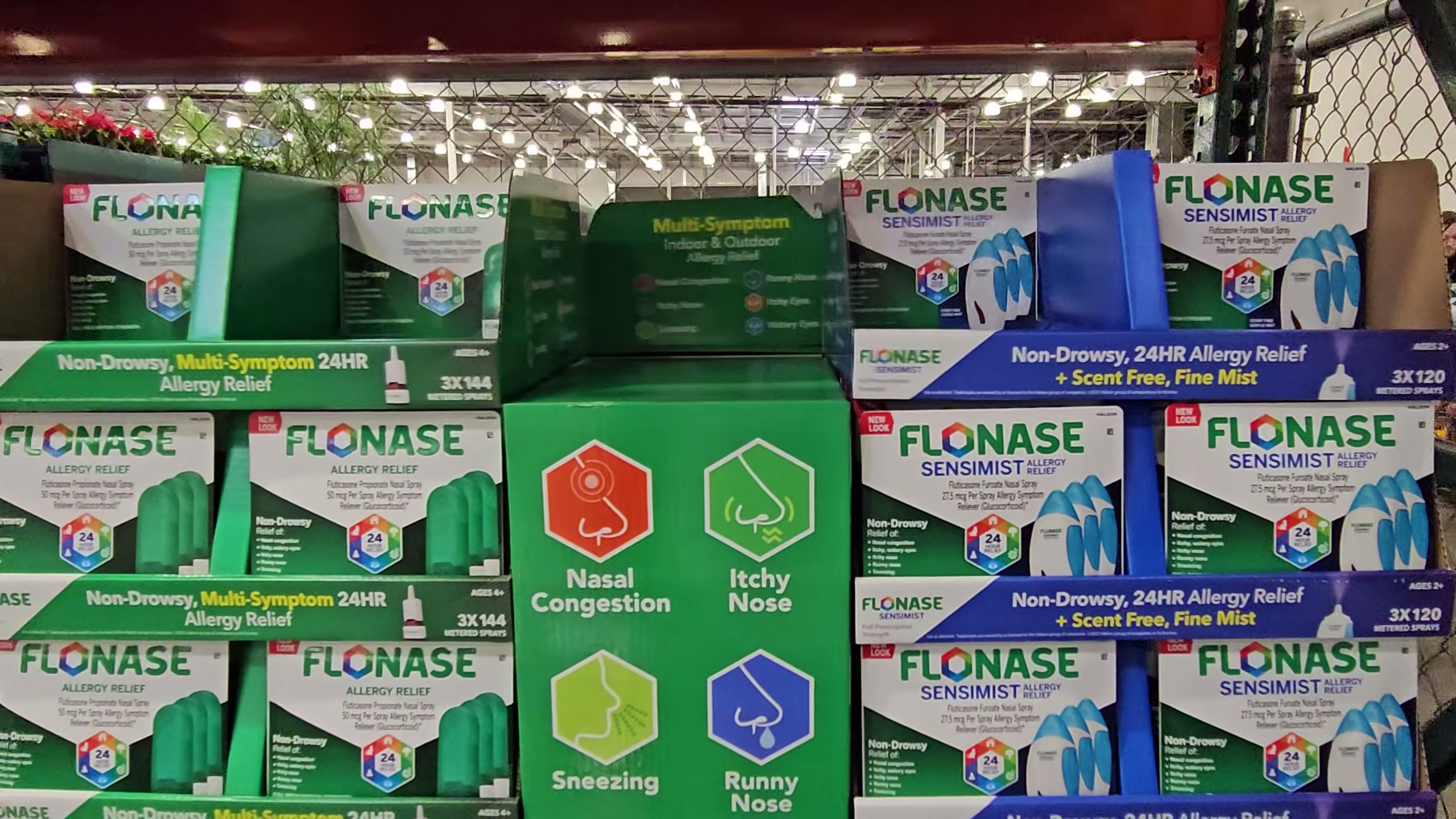 Flonase Non-Drowsy 24 Hour Allergy Relief Nasal Spray 50mcg 3x144 ...