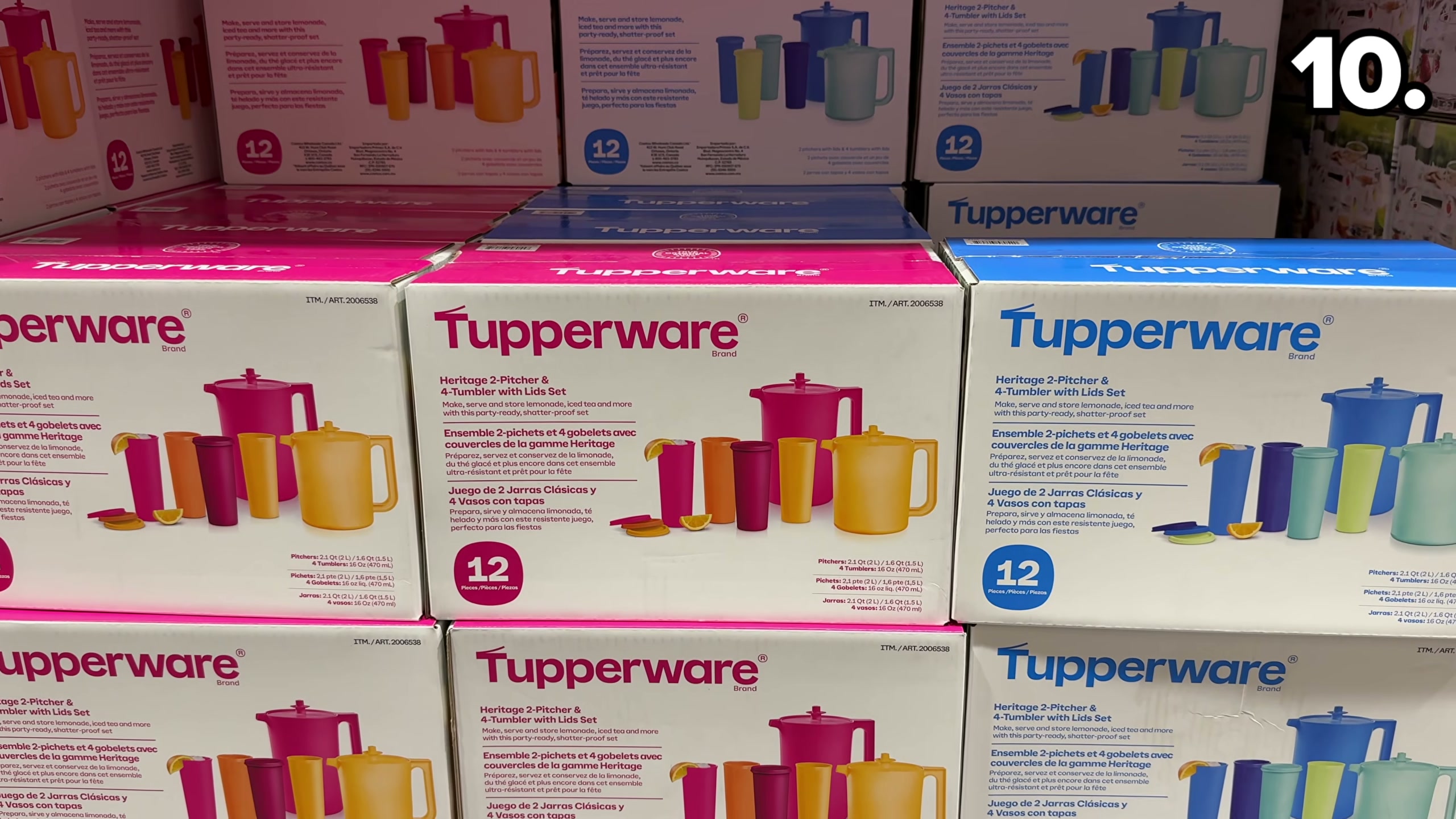 新品Tupperware２０００中丸型2個、メジャリングキット2個、料理本セット Tupperware® 20-piece Heritage Retro Collection Bowl and Plate Set