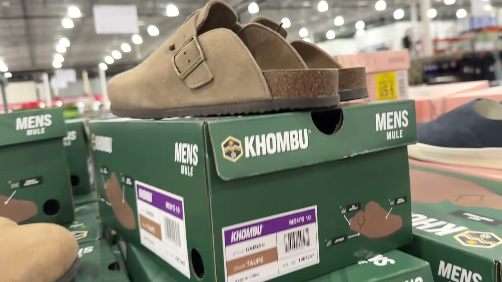 Khombu Mule Shoes Mens Size 9 Taupe Slip On Cork Cushioned Damian new in box Khombu Men main image 2