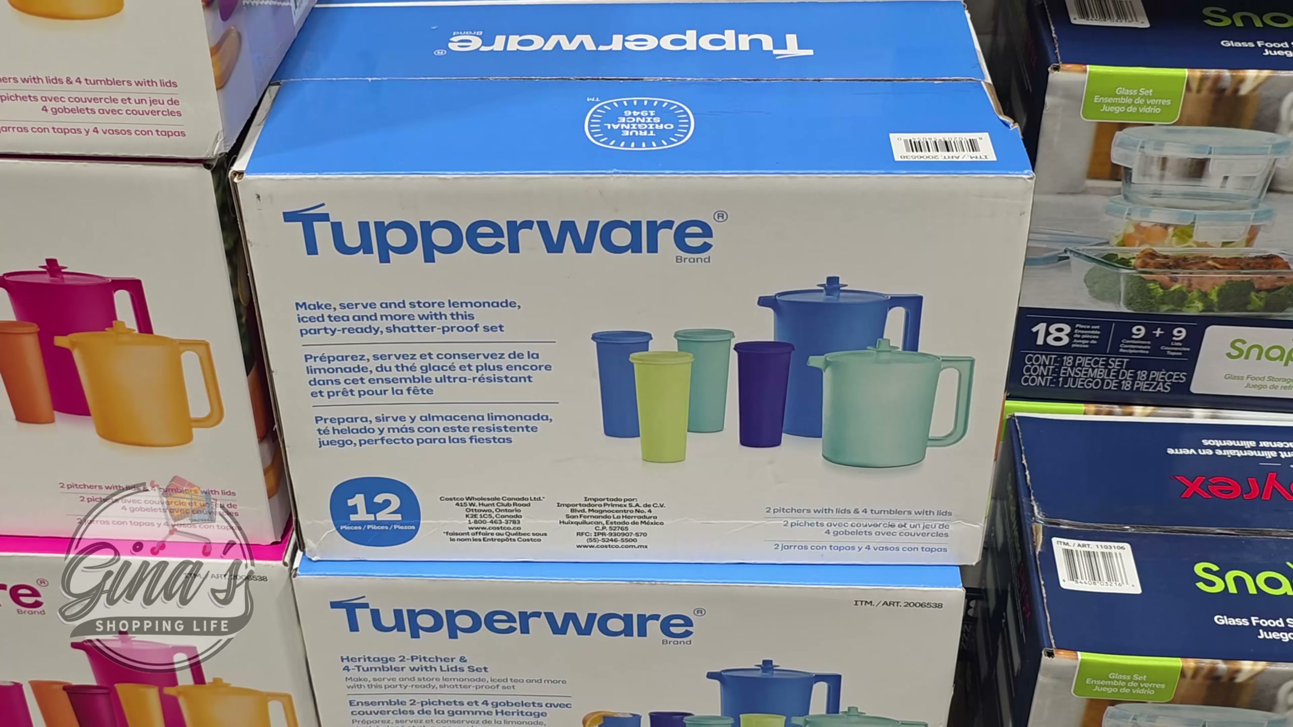 Tupperware Heritage 2-Pitchers & 4-Tumblers with Lids (#2006538