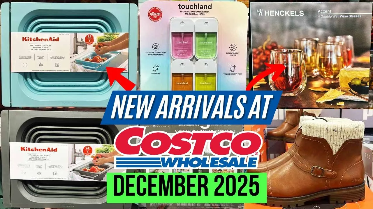 🔥COSTCO NEW ARRIVALS FOR DECEMBER 2025:🚨GREAT FINDS! Double Wall Wine Glasses, Collapsible Colander