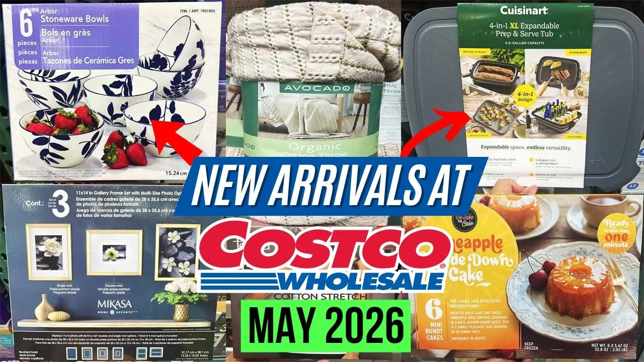 🔥COSTCO NEW ARRIVALS FOR MAY 2026:🚨NEW NAME BRANDS! Organic Throw, Stoneware Bowls & More
