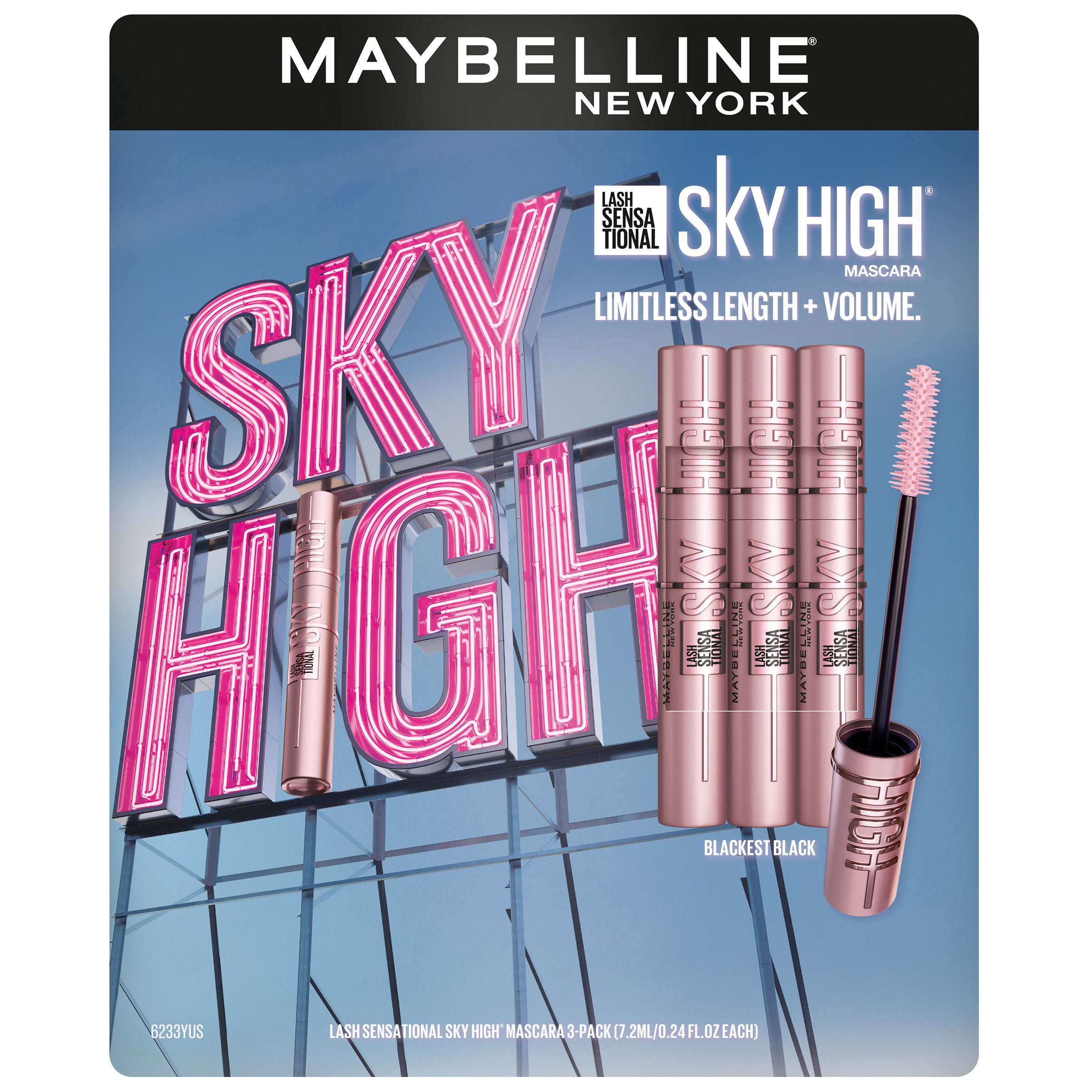 Maybelline Sky High Mascara 3-Pack, 0.24 FL OZ (#1979861) - $4.97