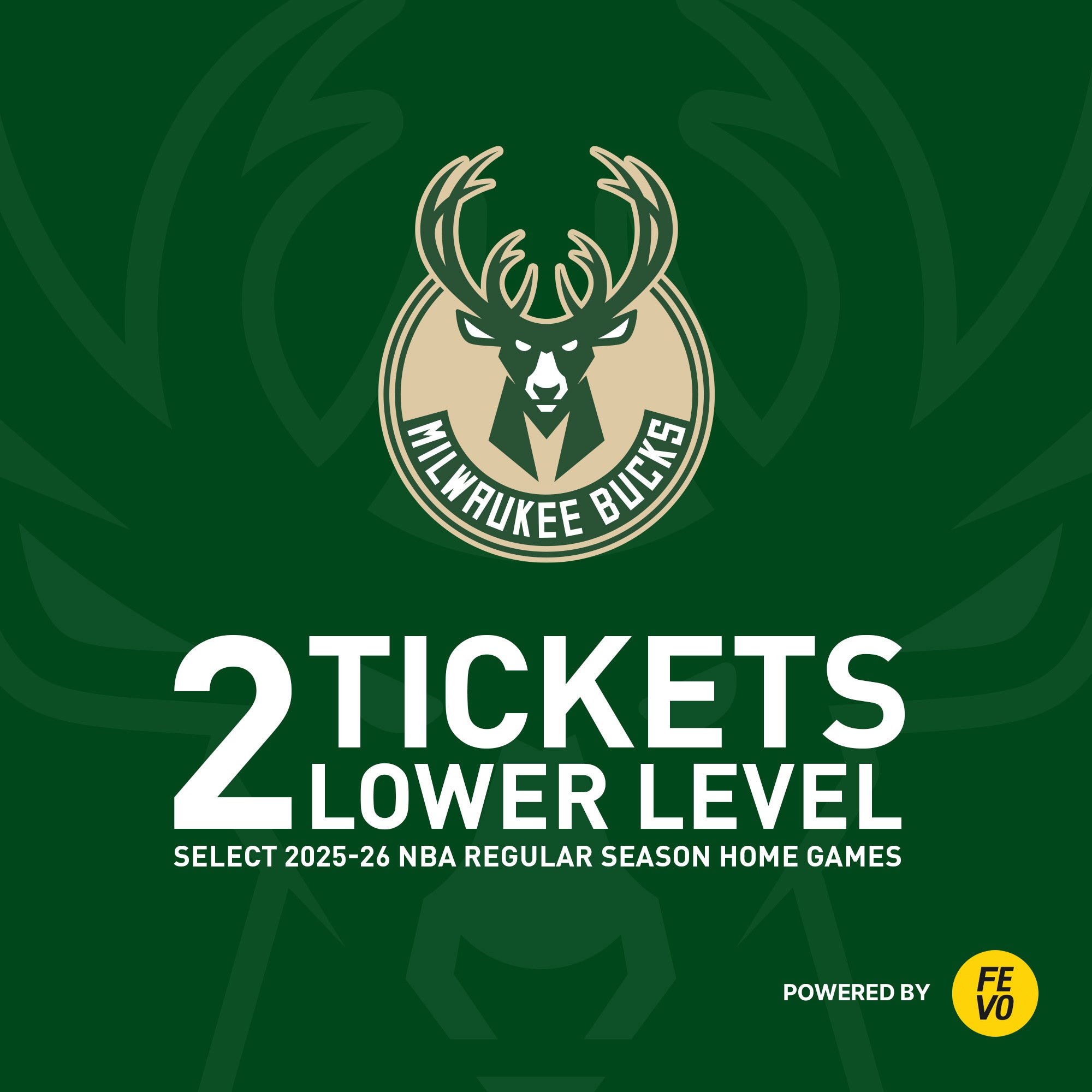 Milwaukee Bucks 2 Lower Level Tickets, Item is Non-Refundable