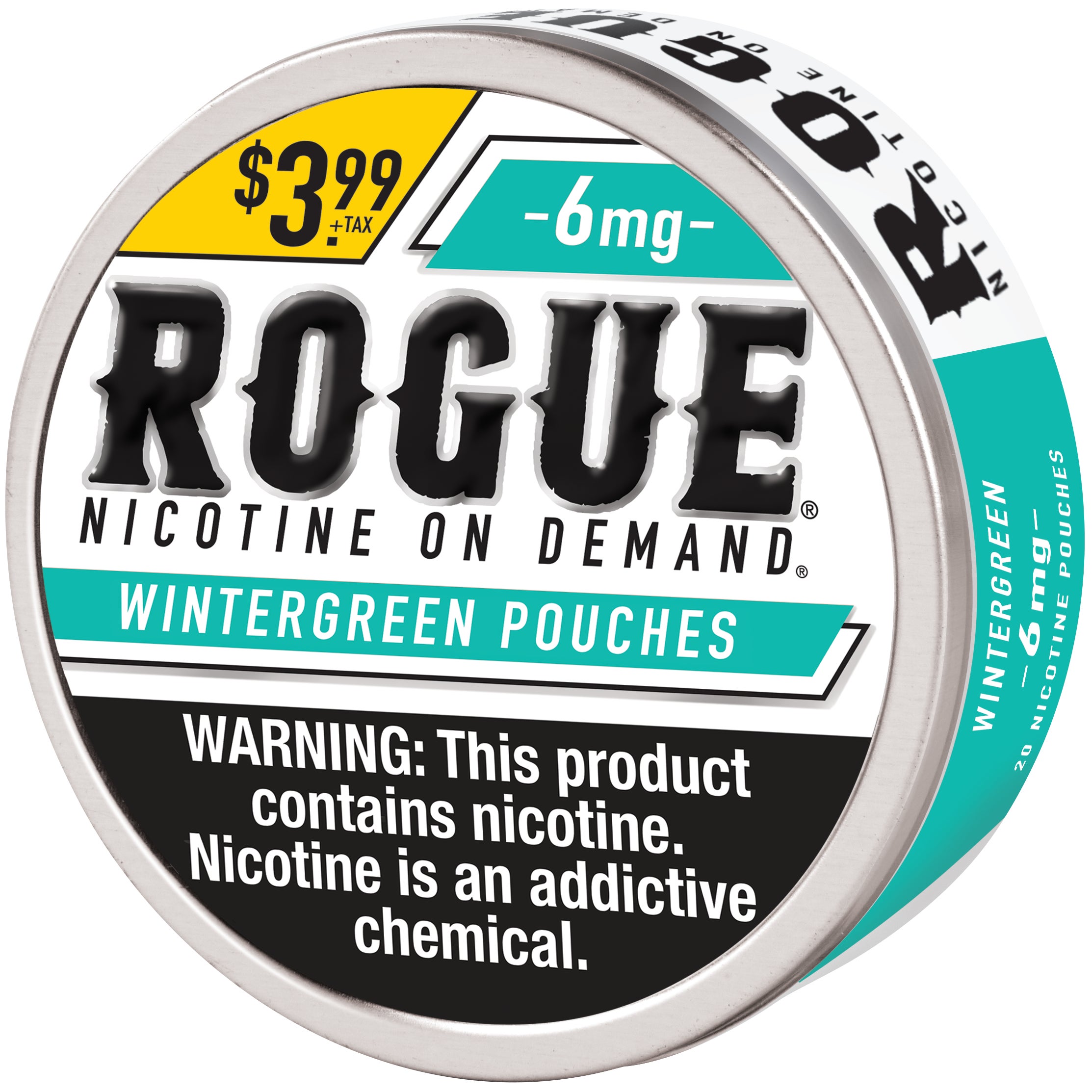 Rogue Wintergreen 6mg Nicotine Pouch 5-Pack (20 CT per Can) (#1770719)