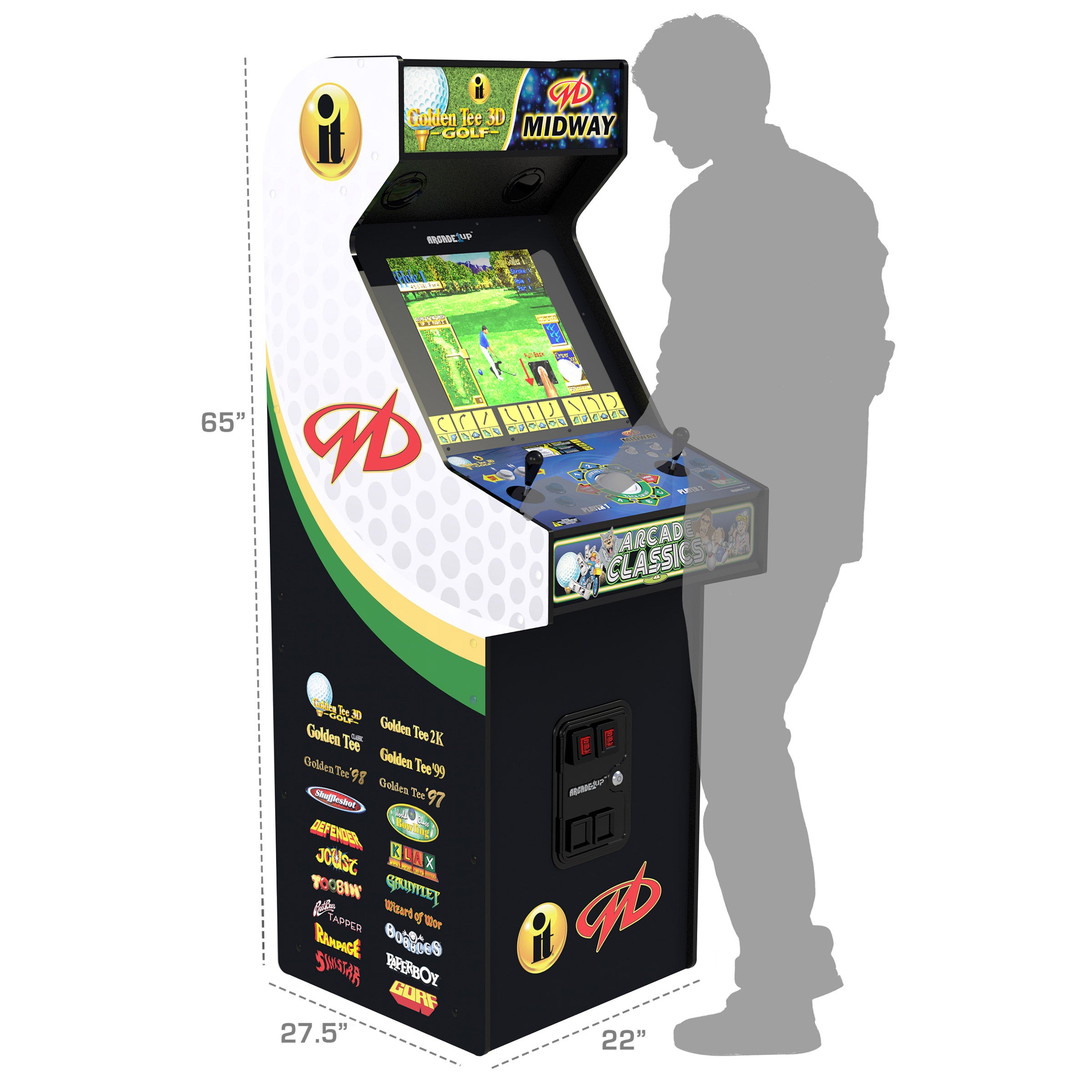 【03/01まで】arcade friends VS-1P 乳白緑 Arcade1Up Golden Tee 3D Deluxe Pre-Order Officially Announced