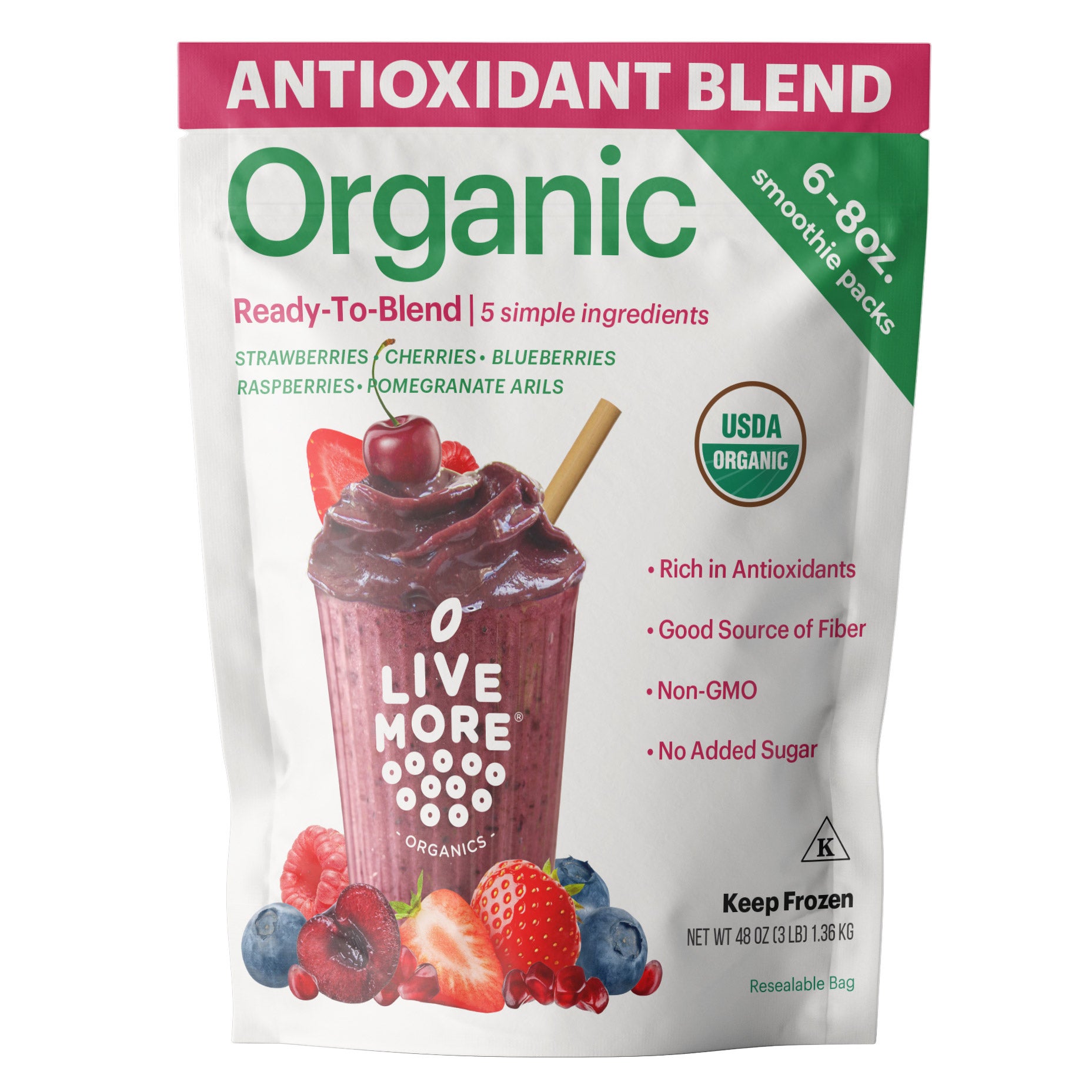LiveMore Organics Antioxidant Berry Blend 6/8 OZ (#1367135) - $9.99 ...