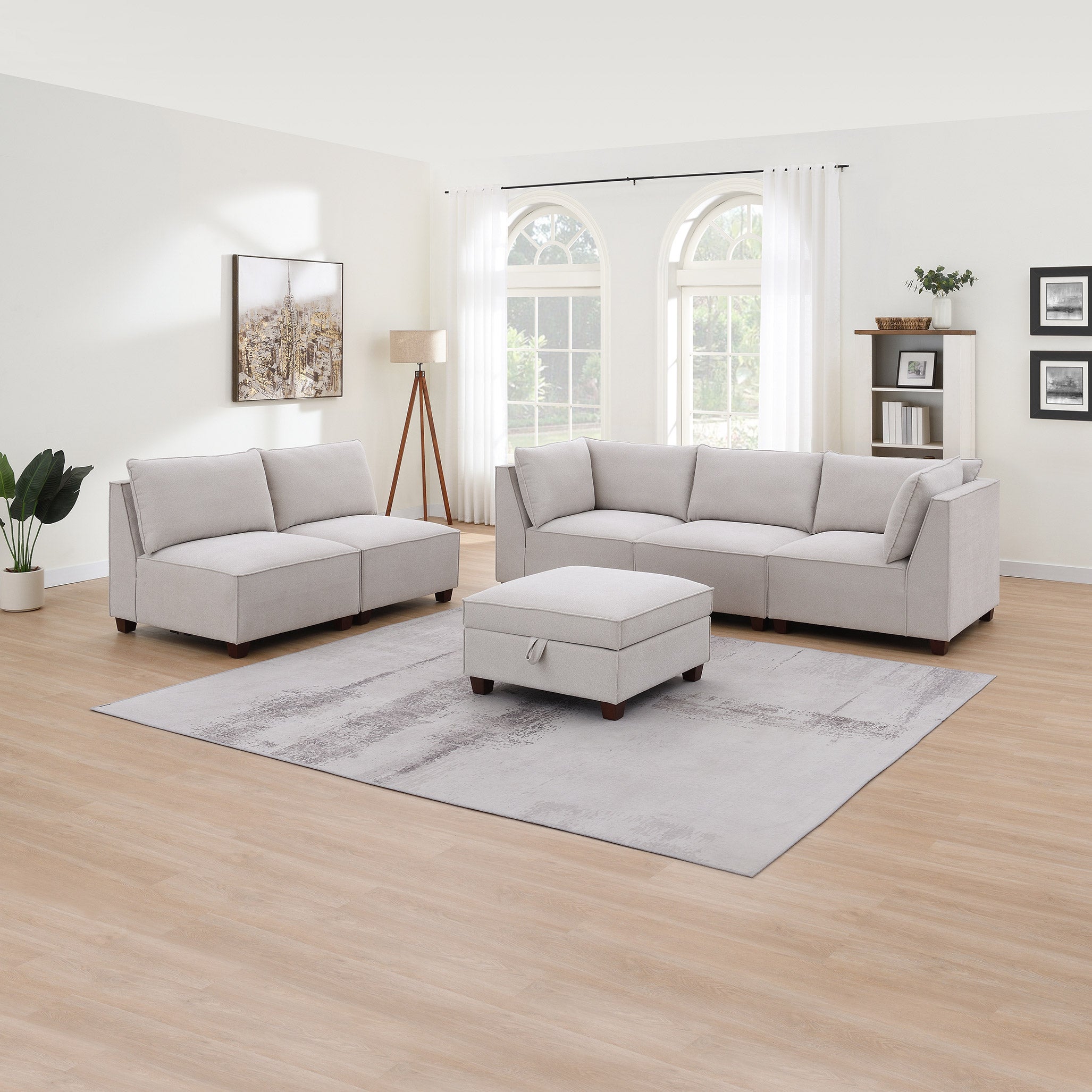 Marven 6-Piece Modular Sectional with Storage Ottoman - $999.97 at Costco