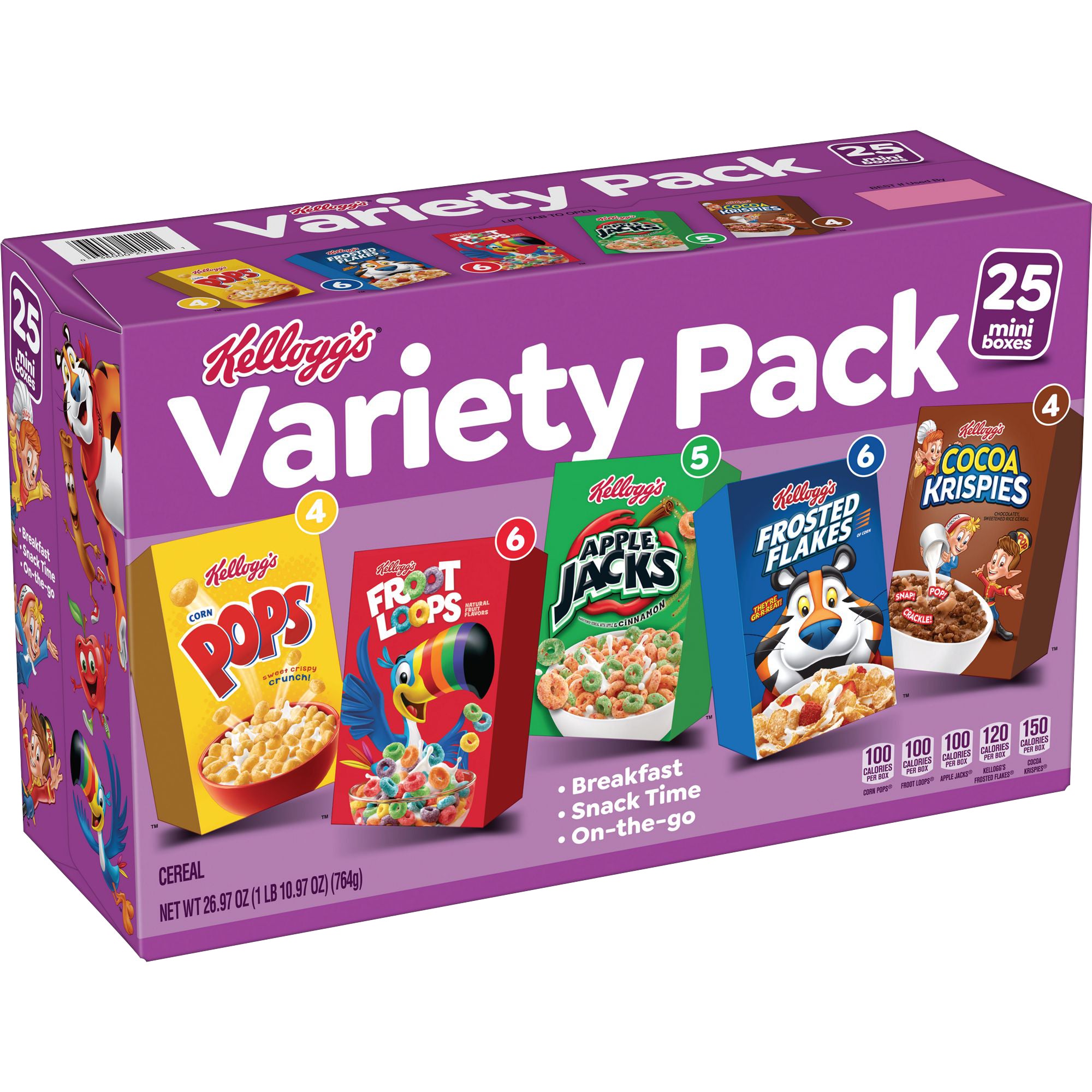Costco Kellogg's Mini Box Variety Pack 25 CT (#1753046) - $6.97 (down ...