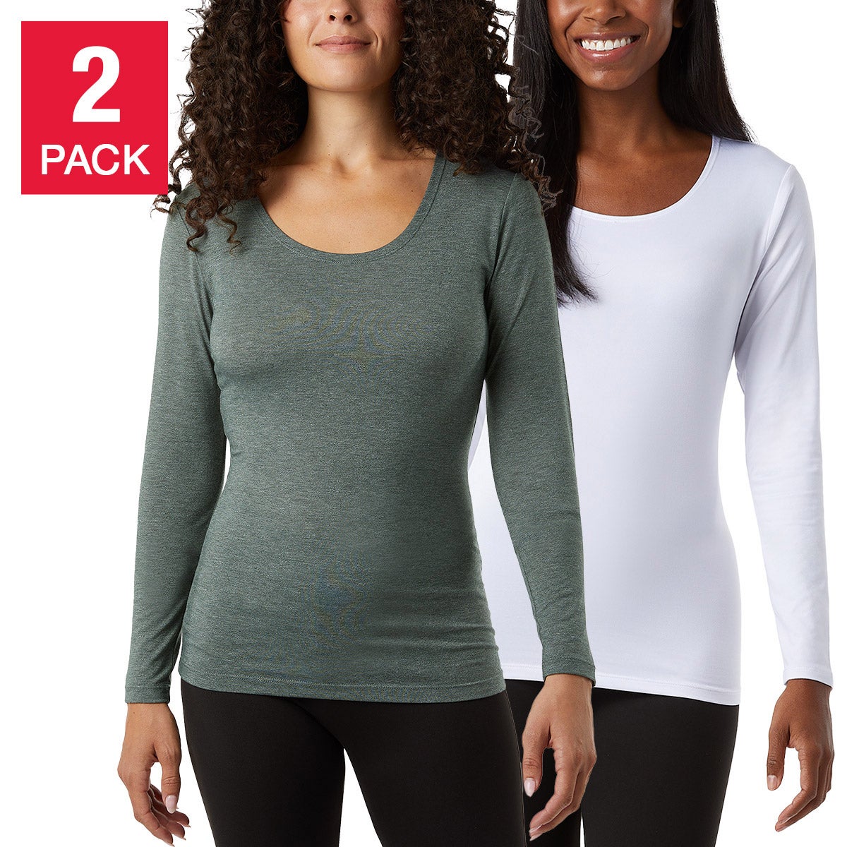 32 Degrees Women's Heat Tee 2-Pack (#1307810) - $2.97 (down from