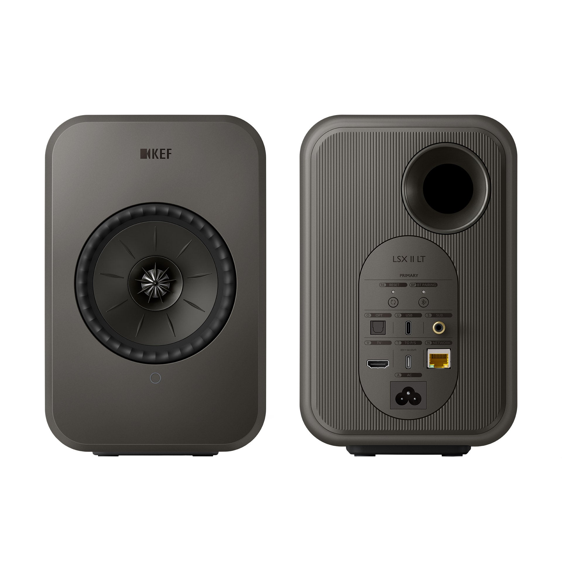 KEF LSX II LT Wireless Bookshelf Speaker Pair - Graphite Grey