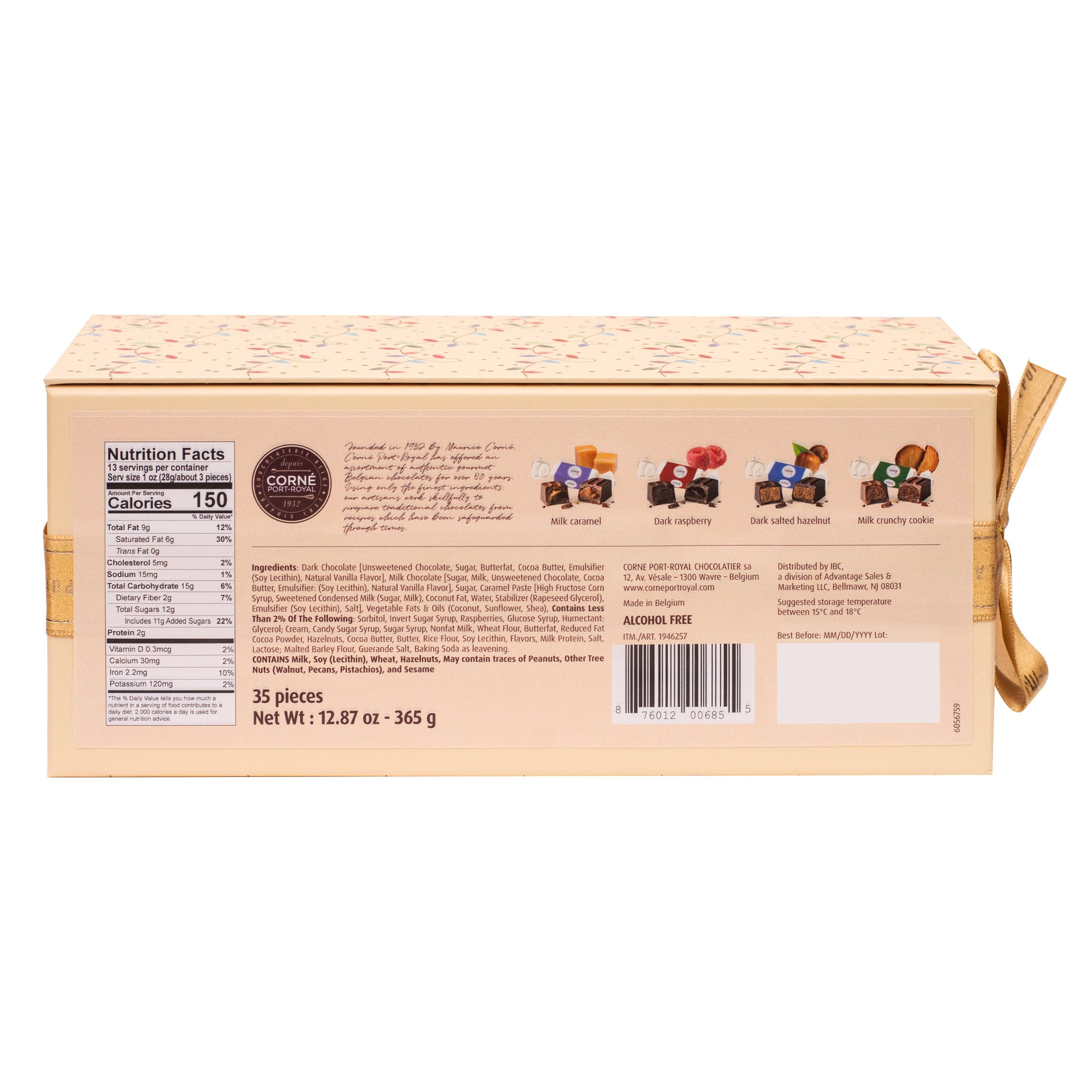 CAC Corneo Pack 1箱 Corné Port-Royal Chocolate Mignons Assortment Box, 12.87 Ounces
