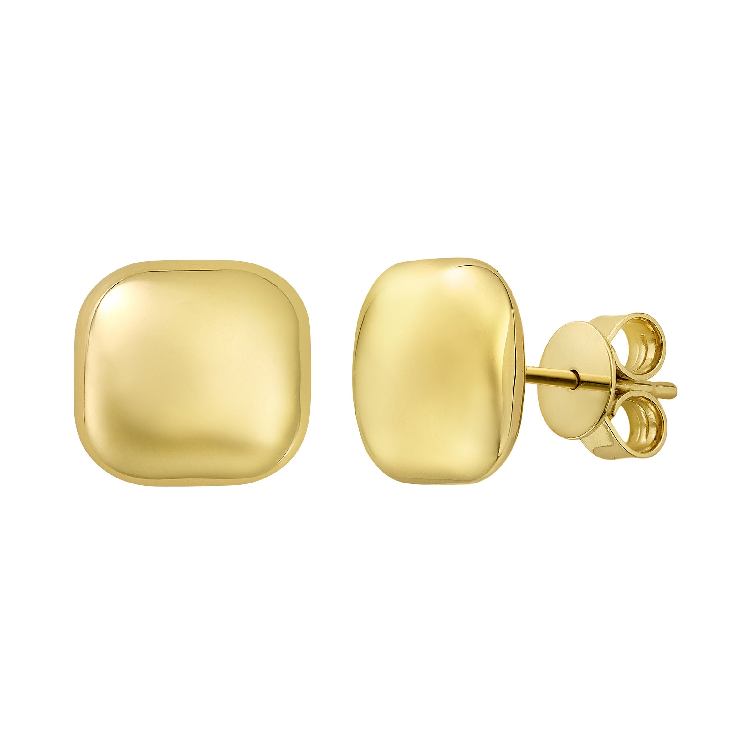 14kt Yellow Gold Puffed Square Stud Earrings (#2010554) - $199.97 (down ...