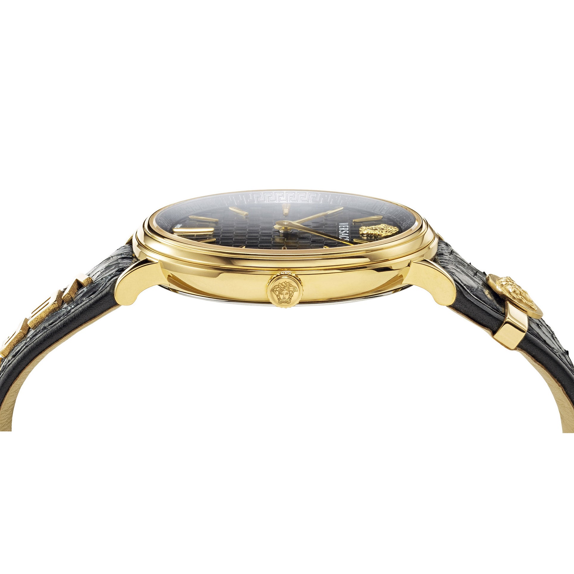 Versace V-Circle 38mm Gold Tone Black Dial Quartz unisex Watch VE8101022 NEW Versace V-Circle Logomania Watch - VE8101022 | The RealReal main image 2