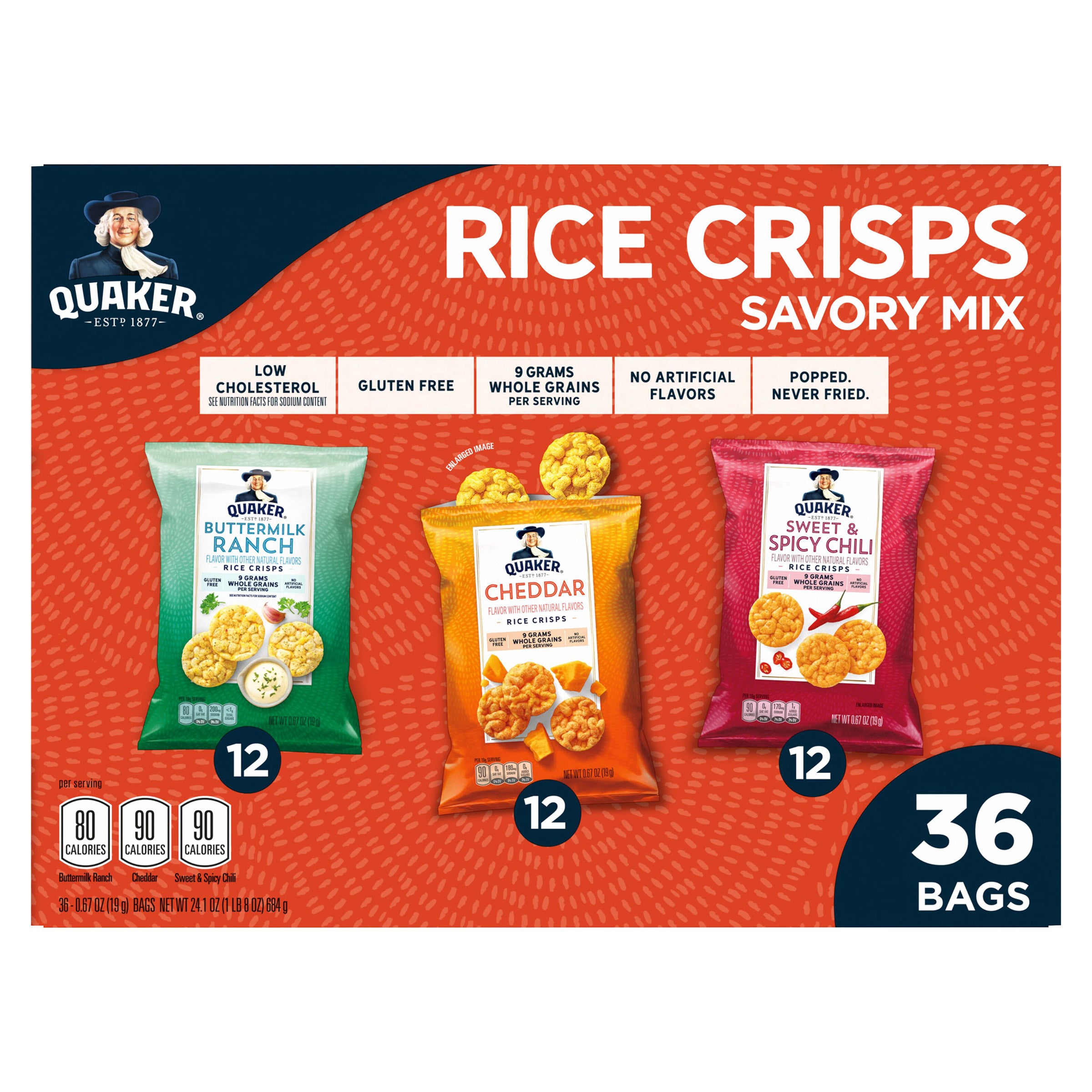 Quaker Rice Crisps Savory Variety 36 CT (#1852508) - $4.97 (down from ...