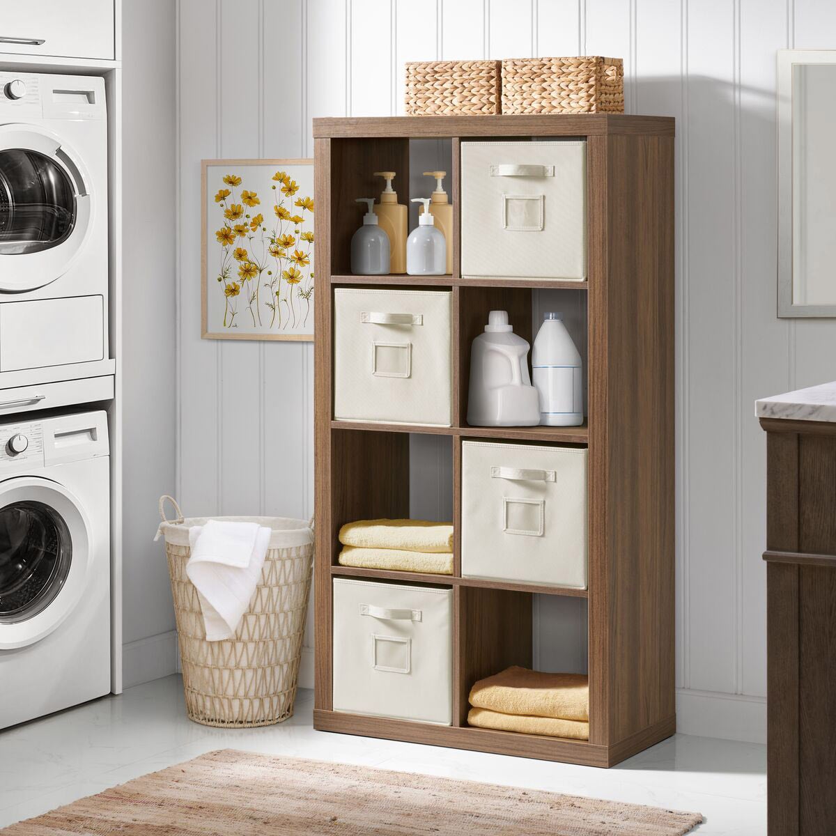O'nin Room Divider with 8 Storage Bins (Brown) (#1695446) - $99.97
