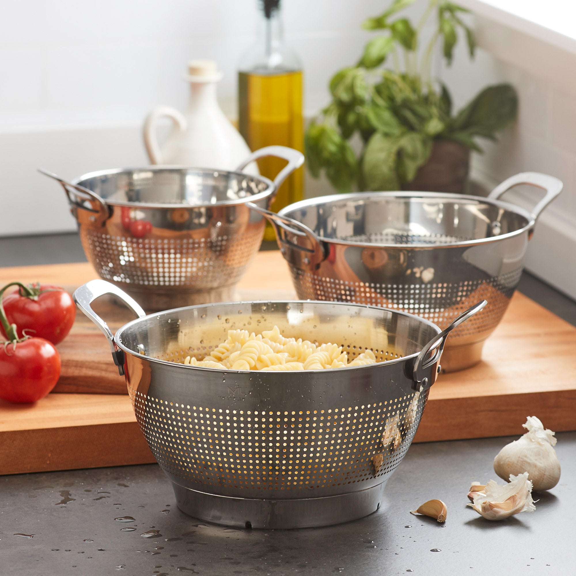 MIU 3-Piece Stainless Steel Colander Set (#1820588) - $9.97 (down