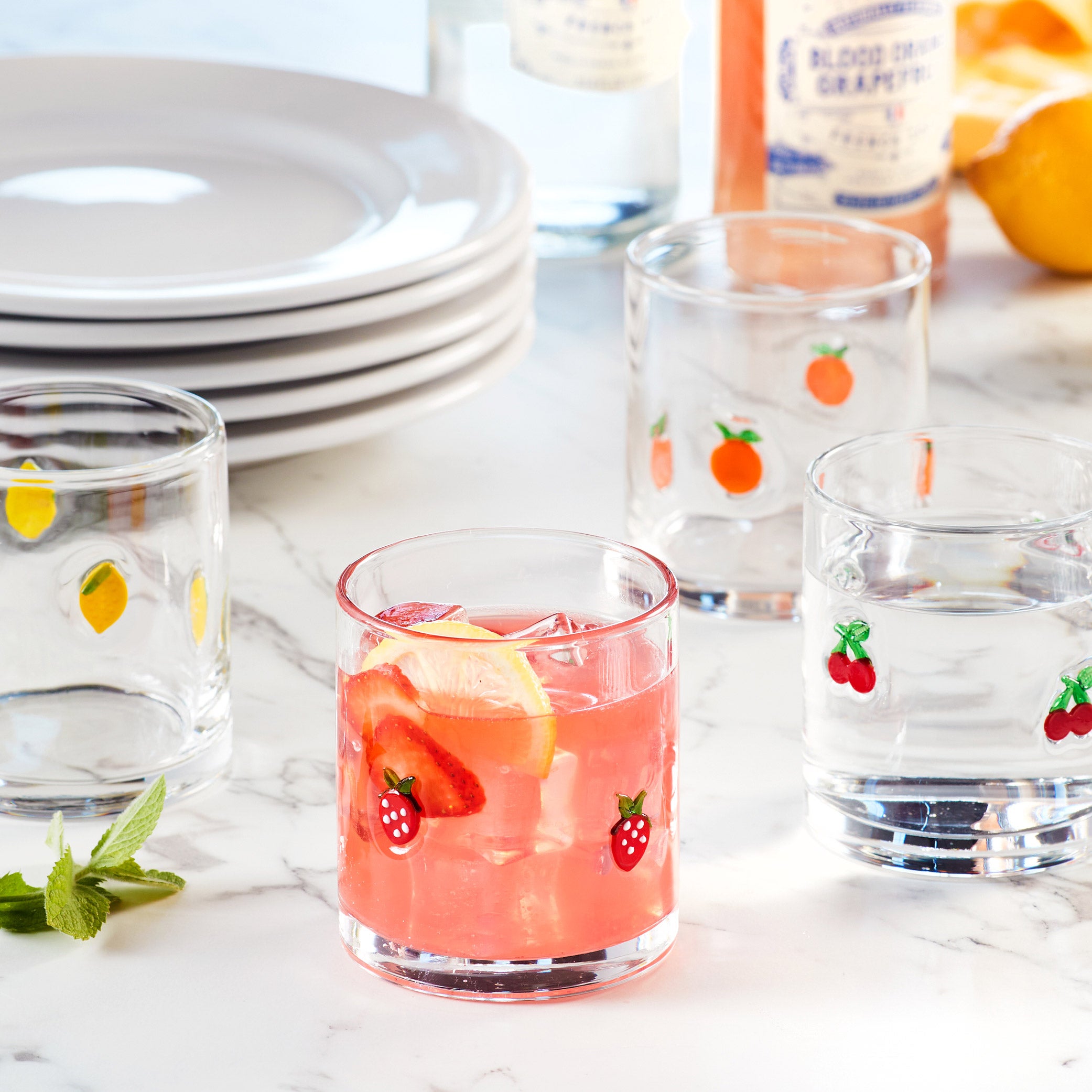Pandex 14oz Fruit Icon Glass 4-Pack (#1901776) - $9.97 (down from