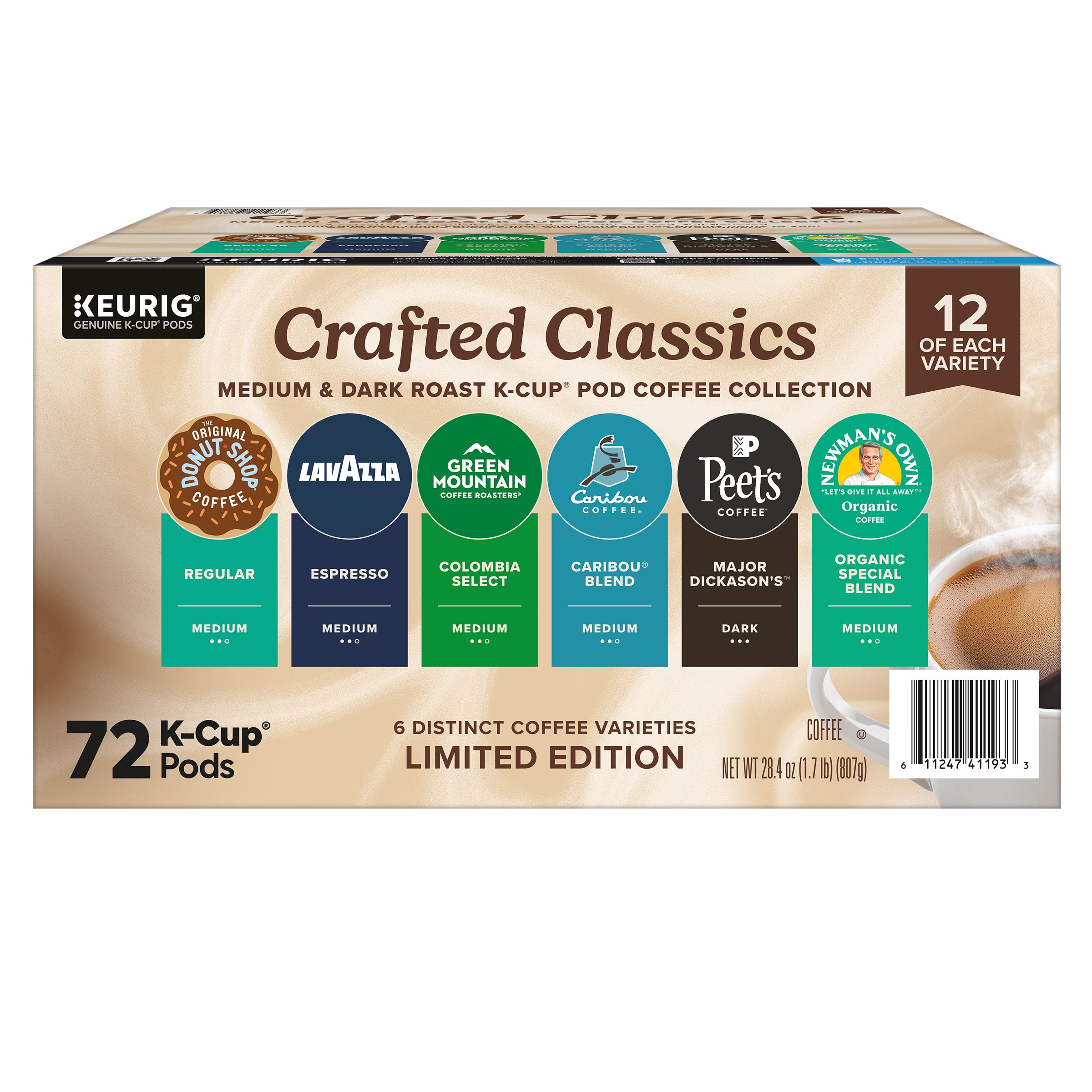 Keurig Crafted Classics Medium & Dark Roast K-Cup Pods Variety