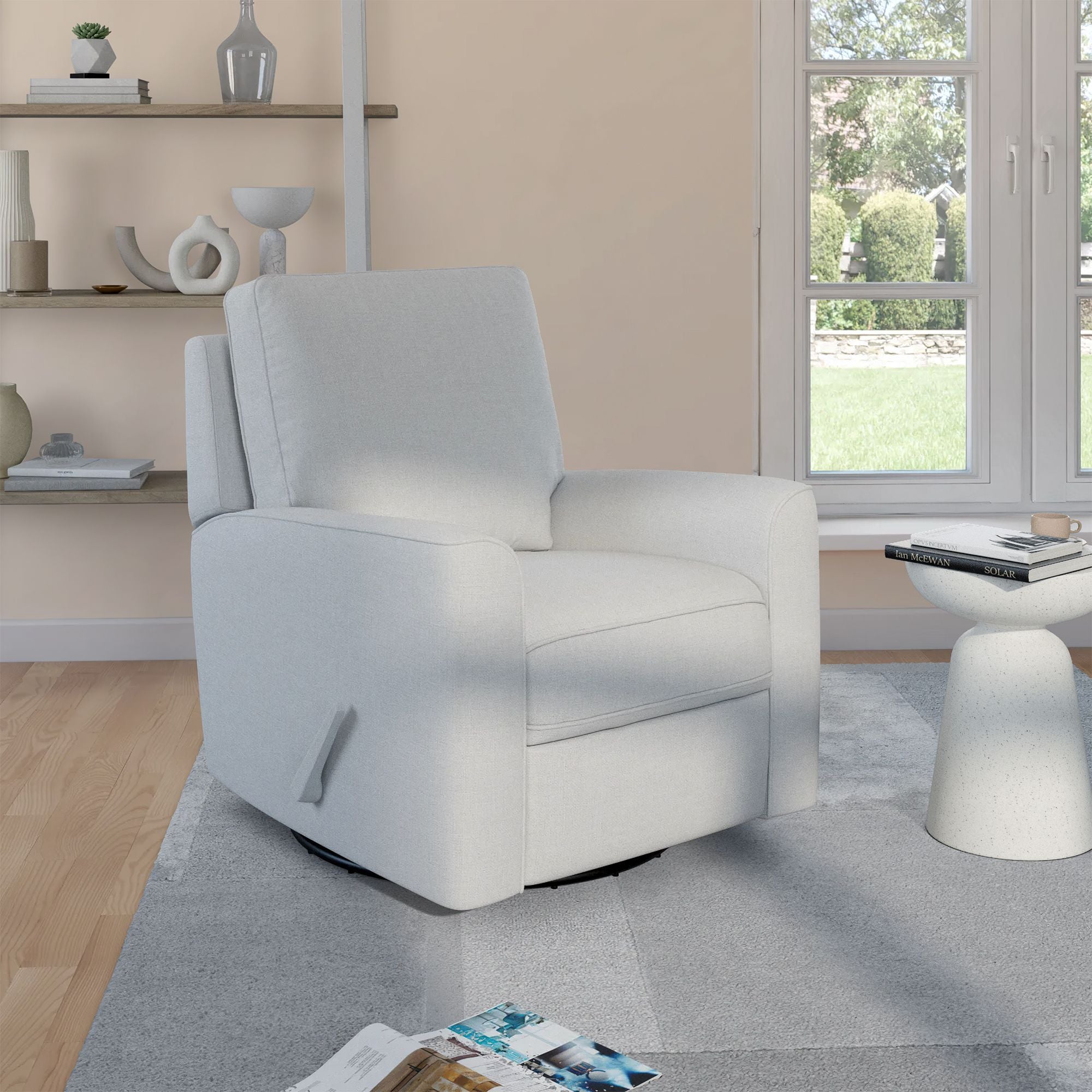 True Innovations Fabric Swivel Glider Recliner
