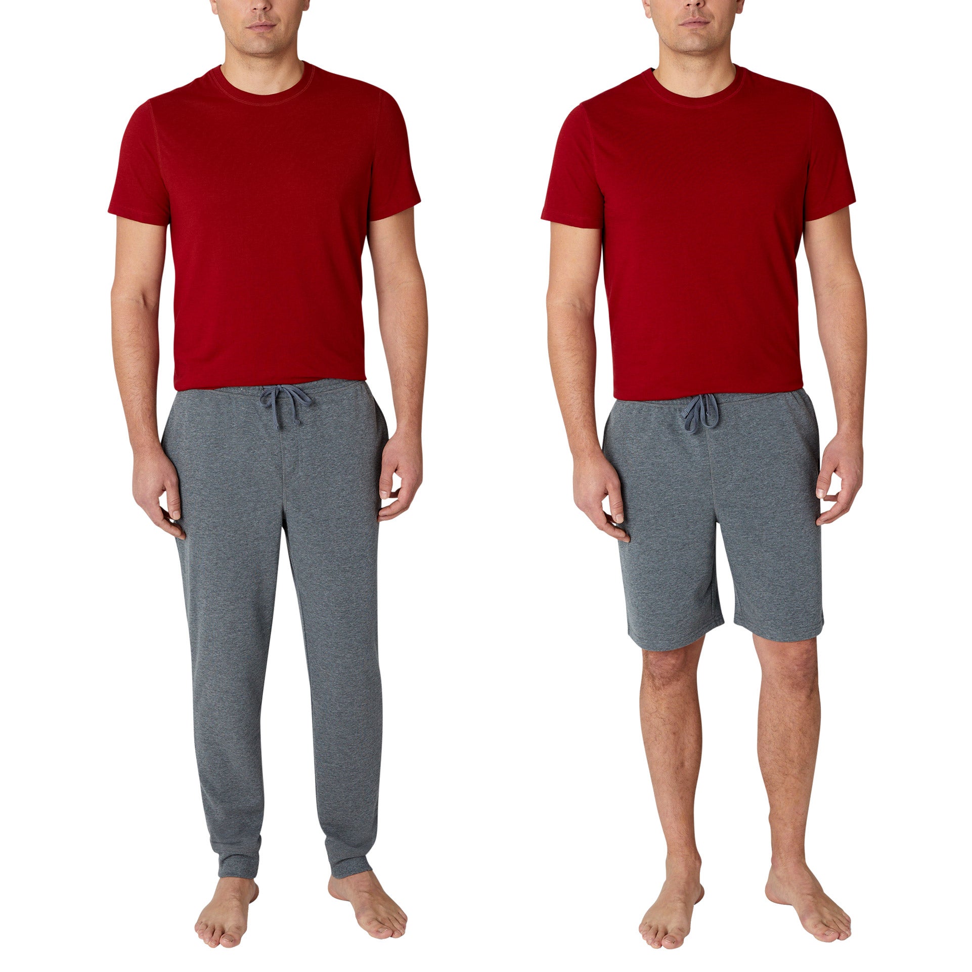 Set da bambino con t-shirt blu e pantaloncini grigi Champion