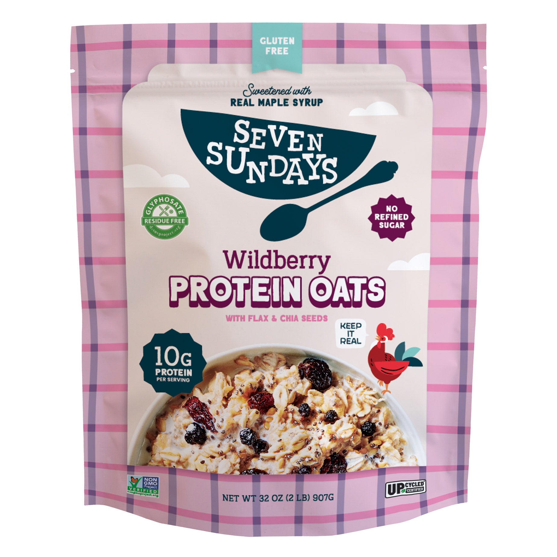 Seven Sundays Wildberry Protein Oats 32 Ounce Bag (#1950483) - $9.99