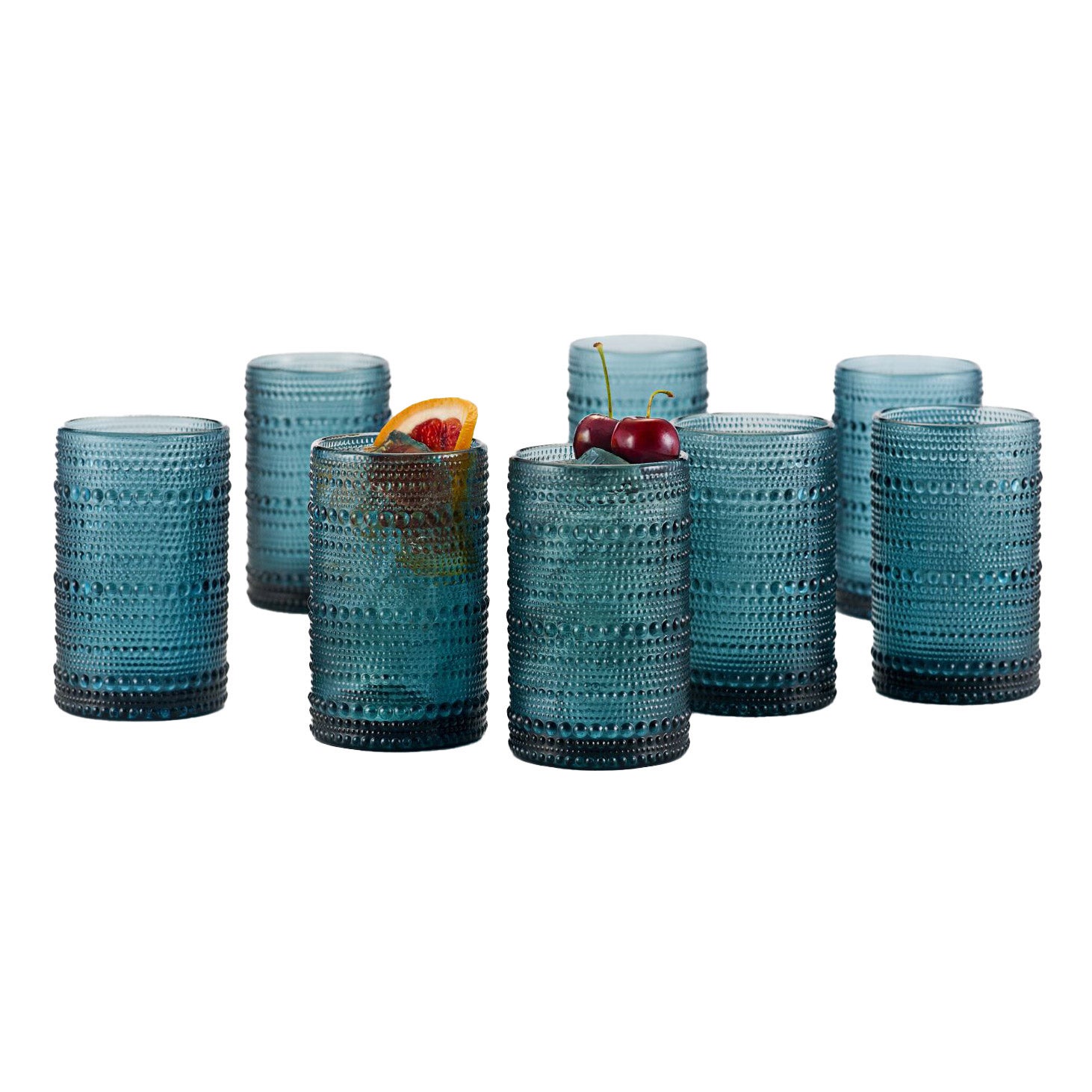 Fortessa Jupiter Clear/Blue 8-Piece Drinkware Set (#1759374) - $29.99