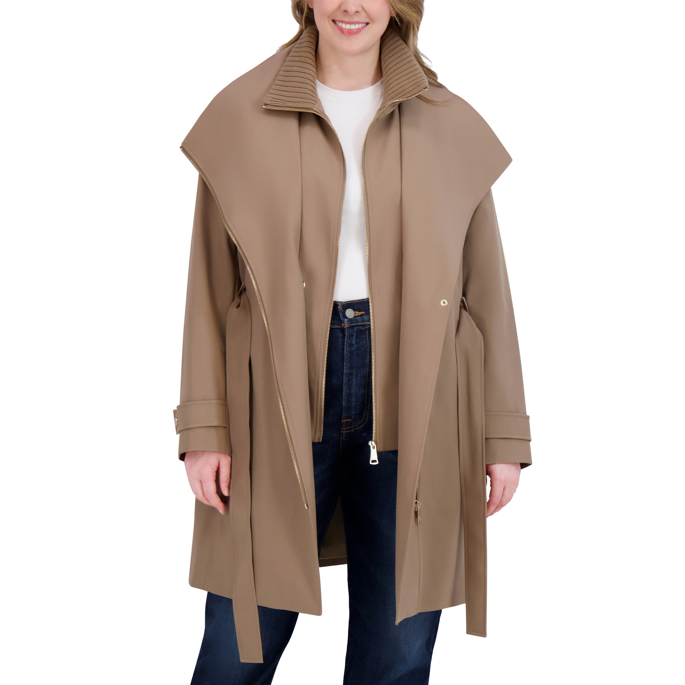 Halston Women's Belted Trench Coat (#1888906) - $9.97 (down from