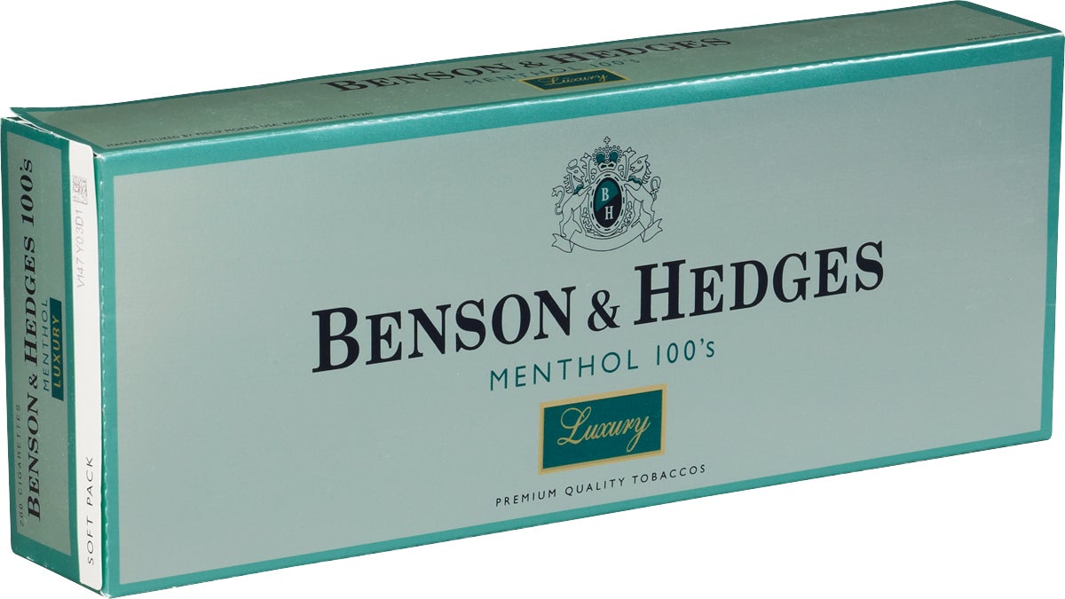 b&h cigarettes menthol Benson & Hedges 100s Luxury Cigarettes (#165744)